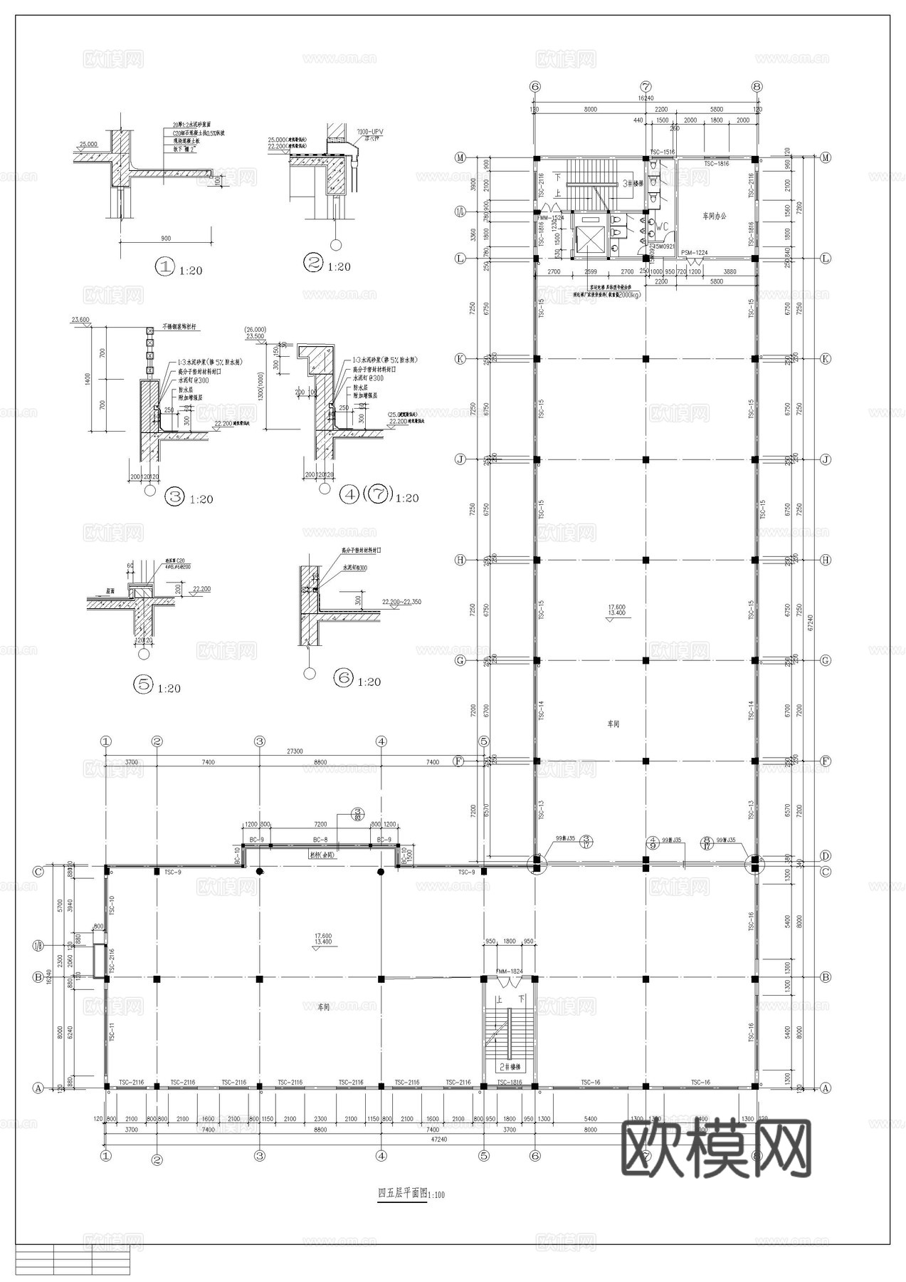 某厂房建筑图cad施工图