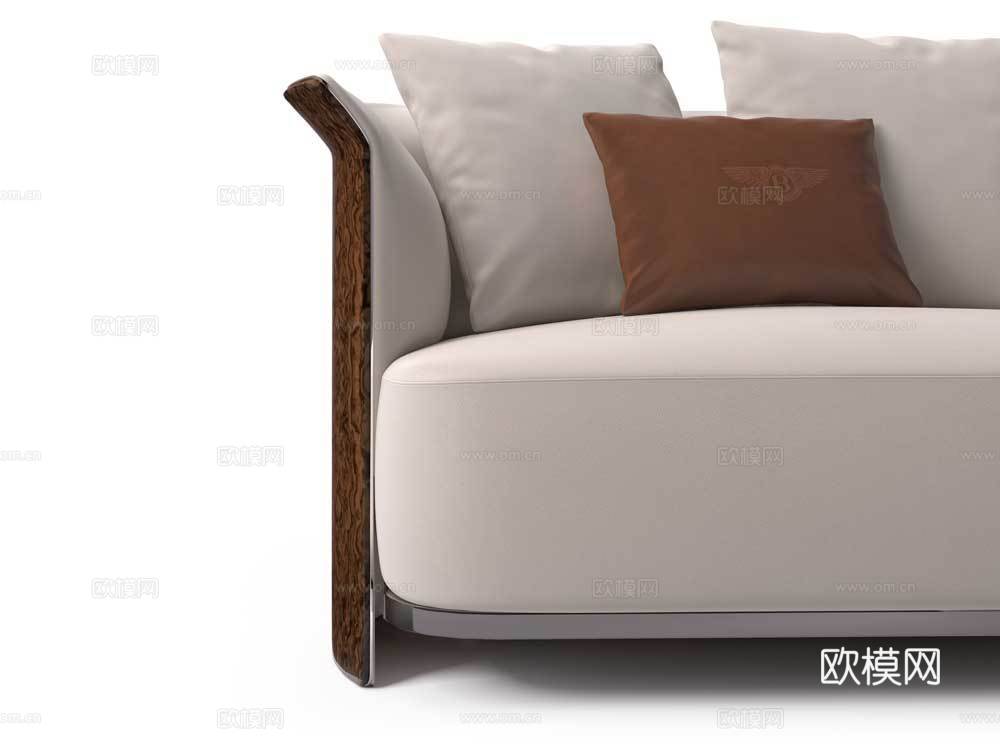 BENTLEY 意式单人沙发3d模型下载（渲染图3）