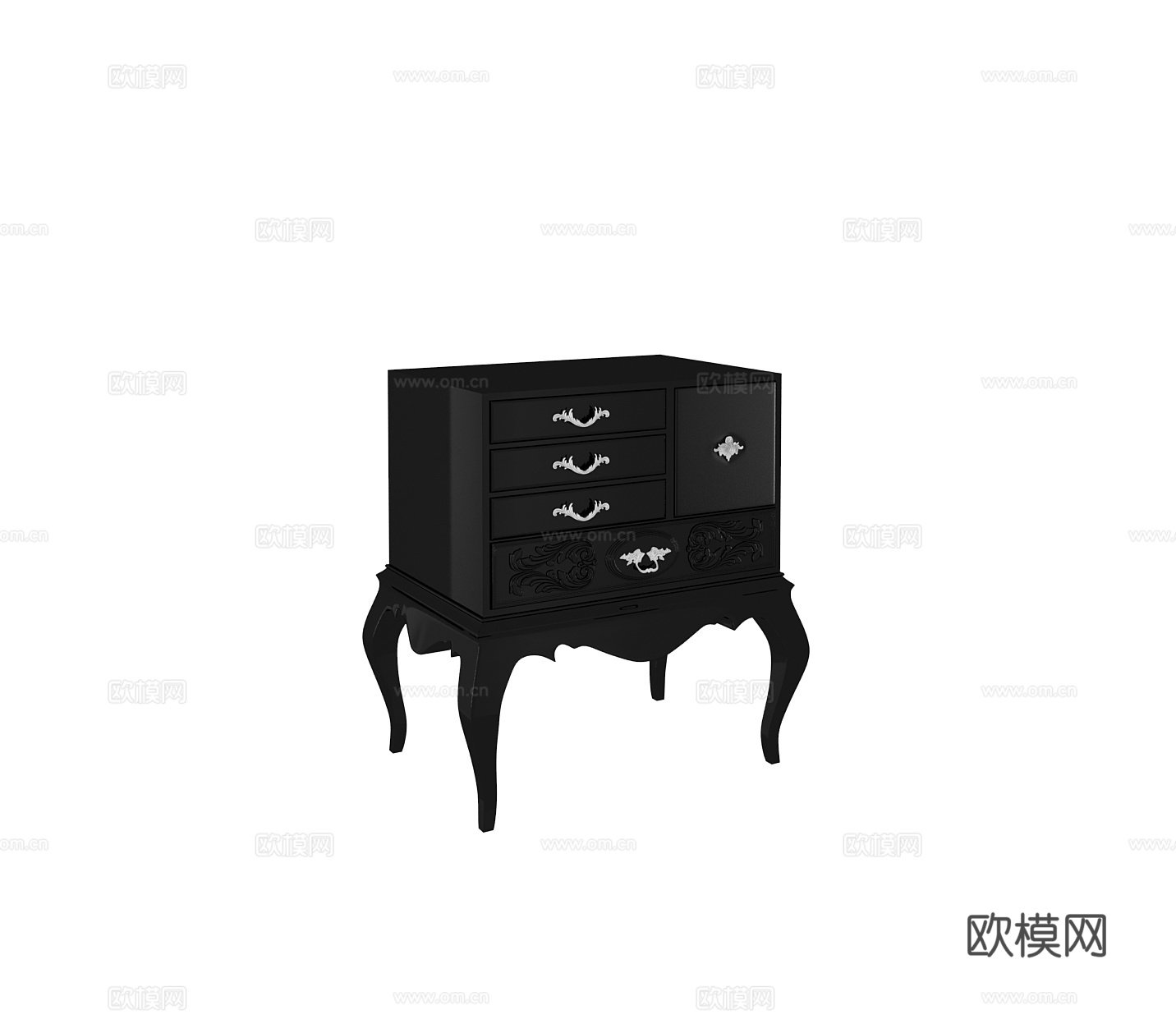 BOCA DOLOBO 简欧床头柜3d模型下载（渲染图4）