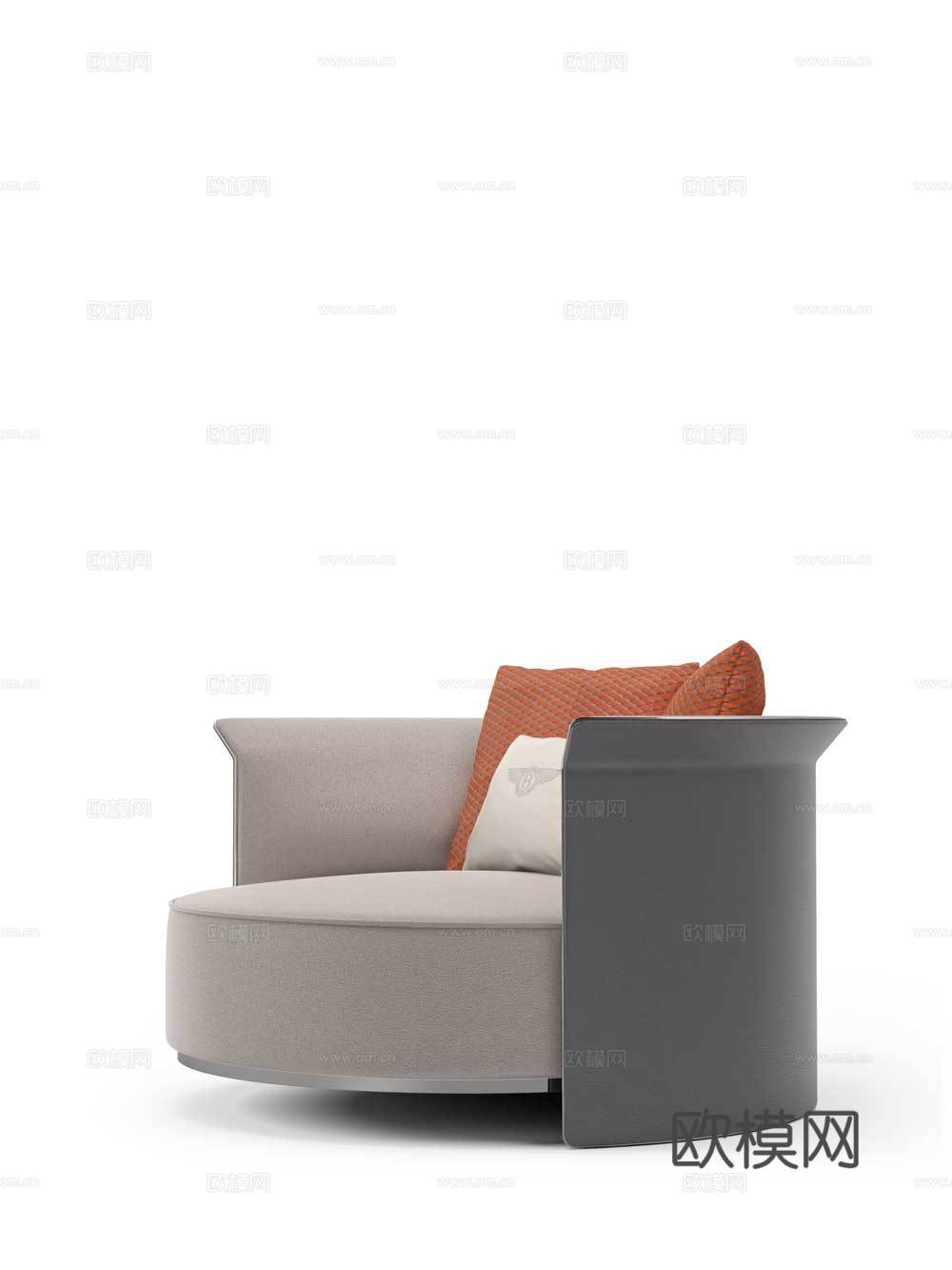 BENTLEY 意式单人沙发3d模型下载（渲染图2）