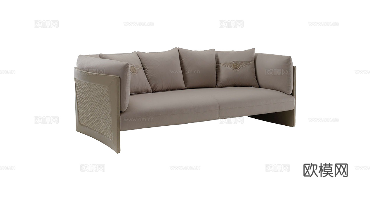 BENTLEY 意式三人沙发3d模型下载（渲染图2）