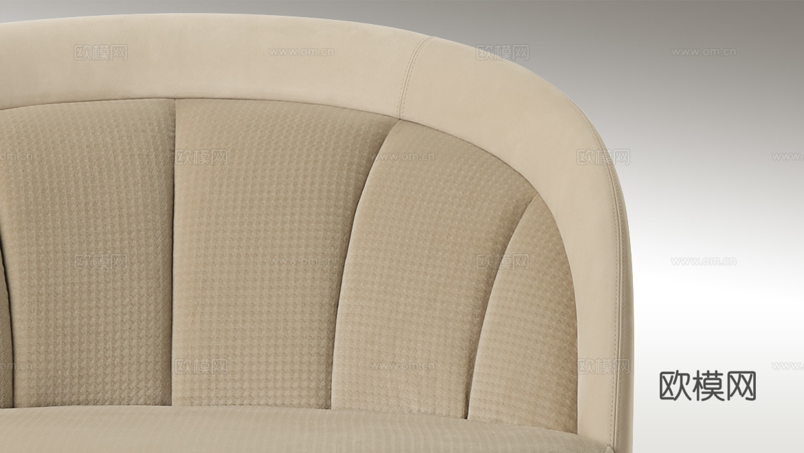 BENTLEY 意式单人沙发3d模型下载（渲染图2）
