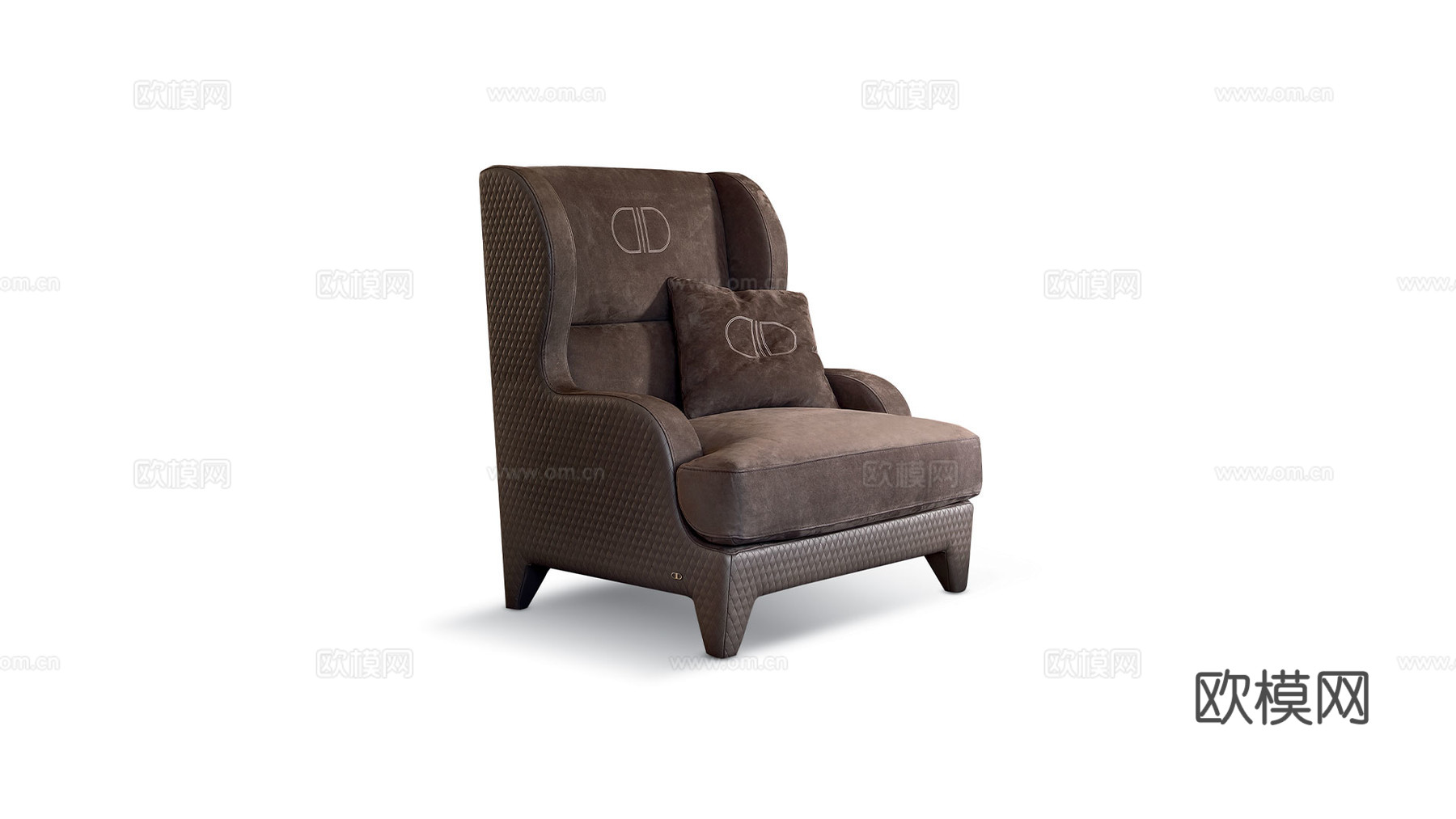 DAYTONA 简欧单人沙发3d模型下载（渲染图1）