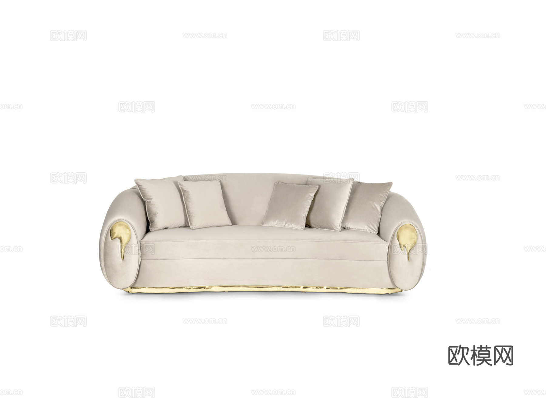 BOCA DOLOBO 意式弧形沙发3d模型下载（渲染图1）