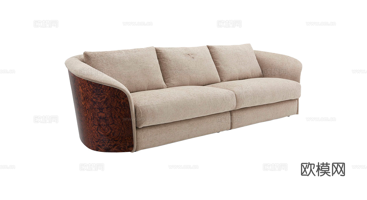 BENTLEY 意式三人沙发3d模型下载（渲染图1）
