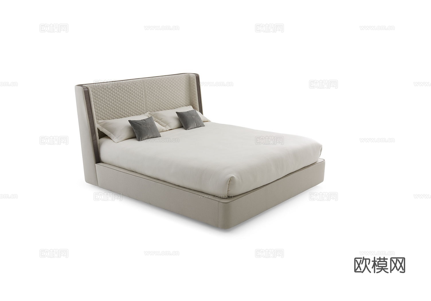 BENTLEY 意式双人床3d模型下载（渲染图2）