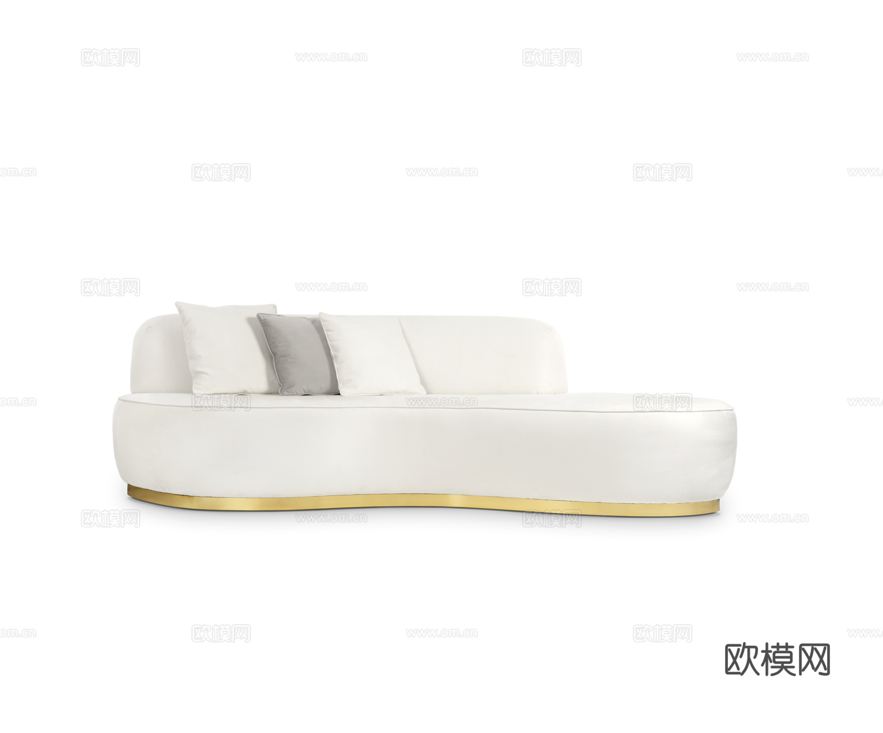 BOCA DOLOBO 意式弧形沙发3d模型下载（渲染图1）