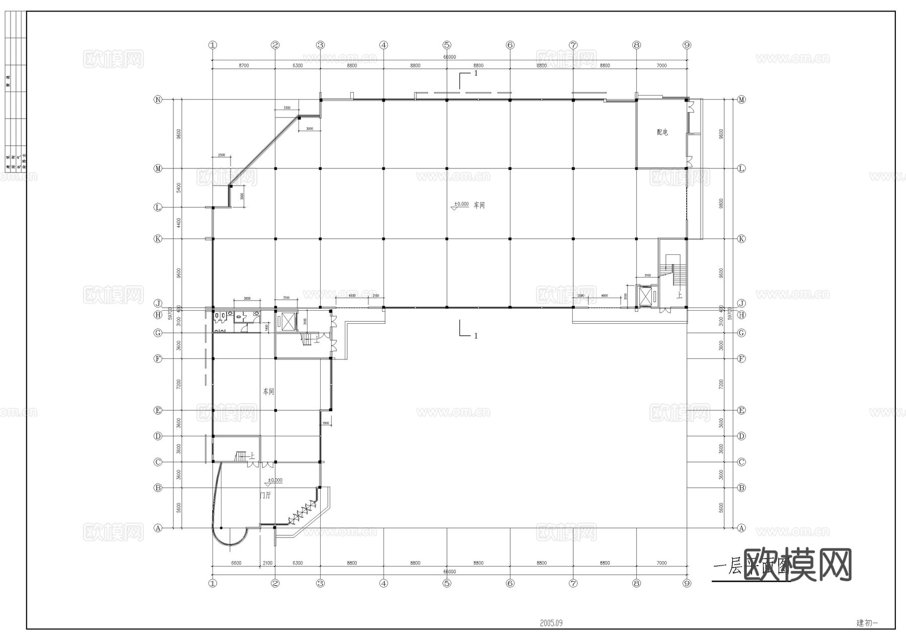某车间建筑方案cad施工图