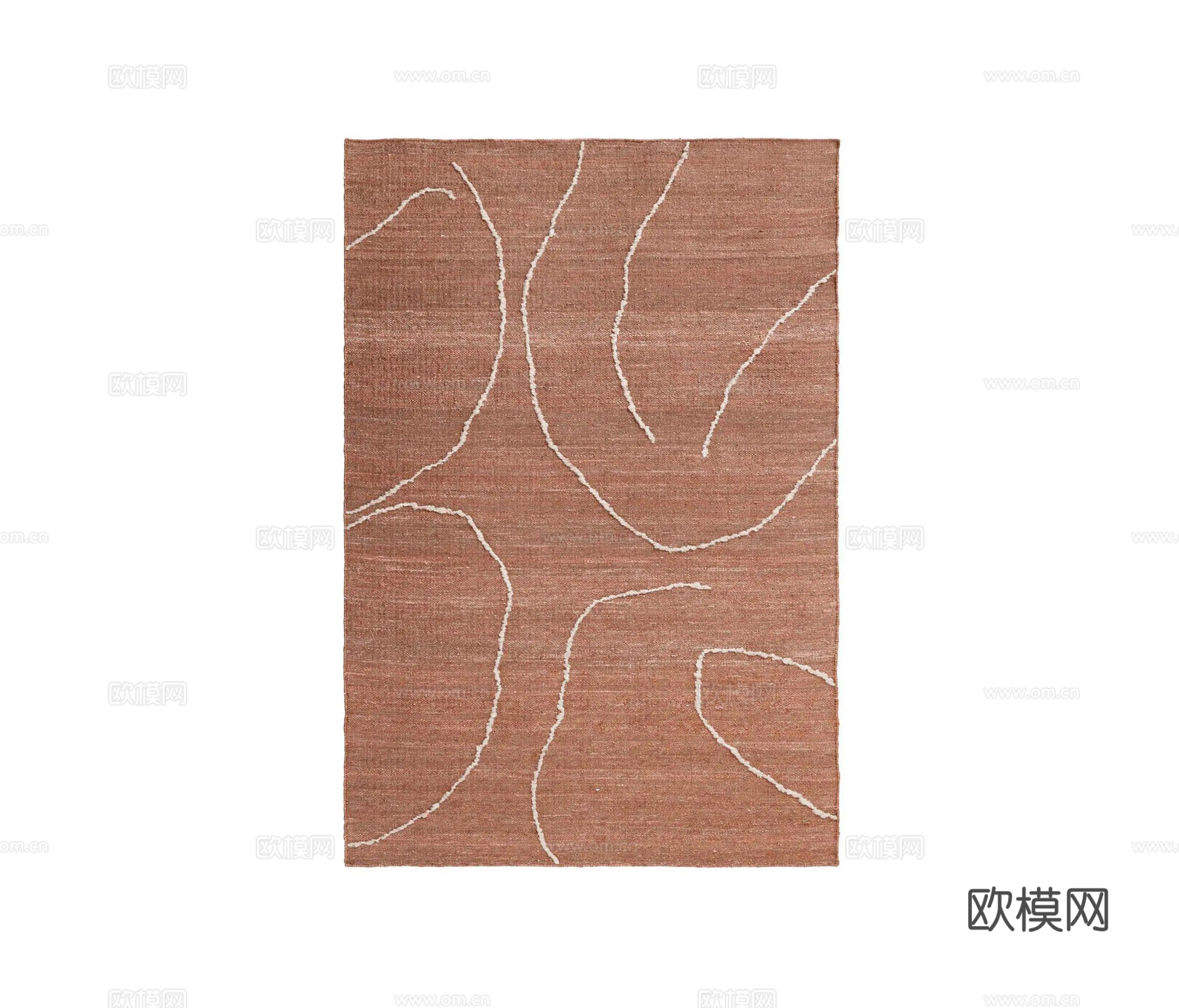 棕色几何地毯