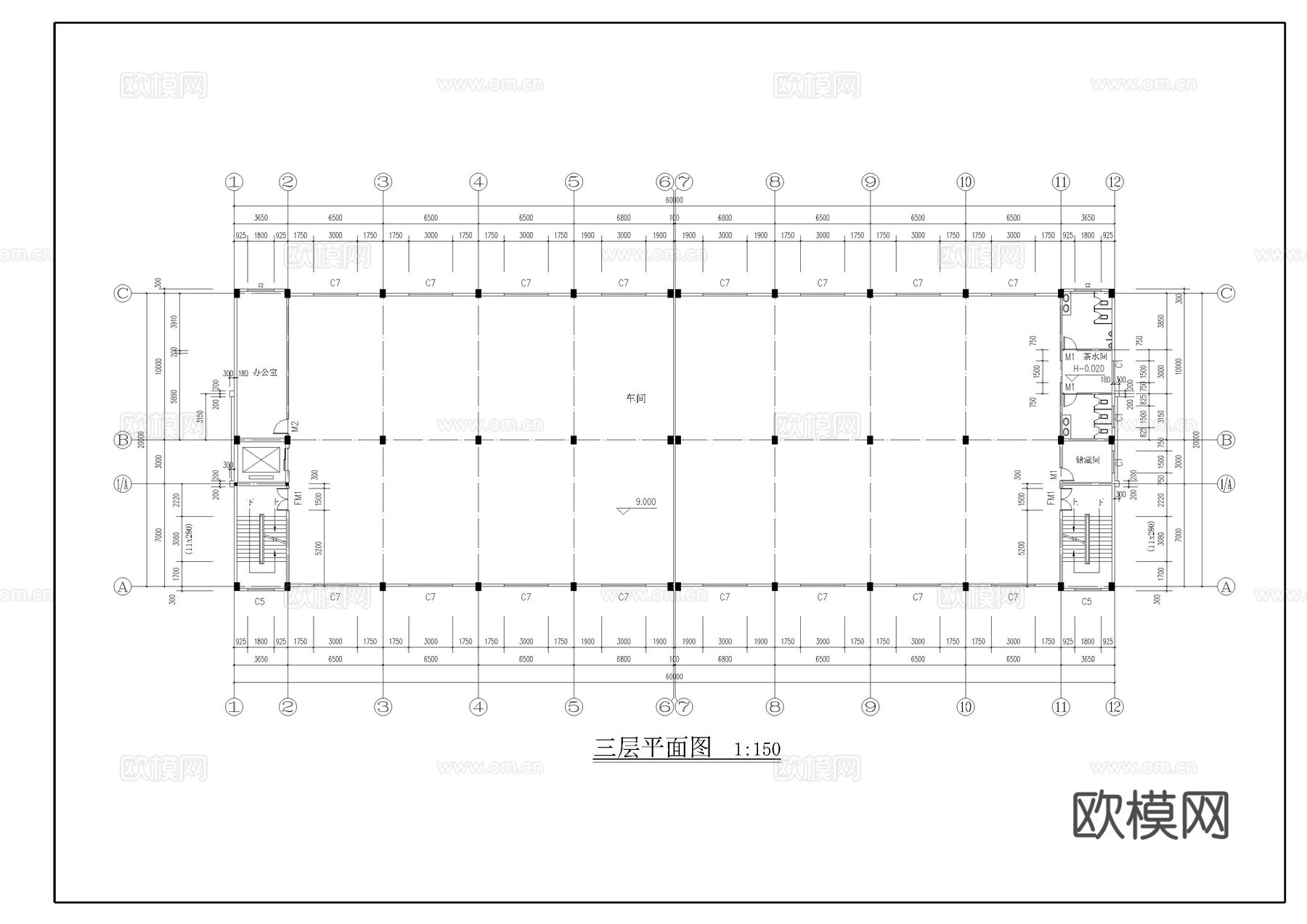 某厂房建筑施工图cad施工图