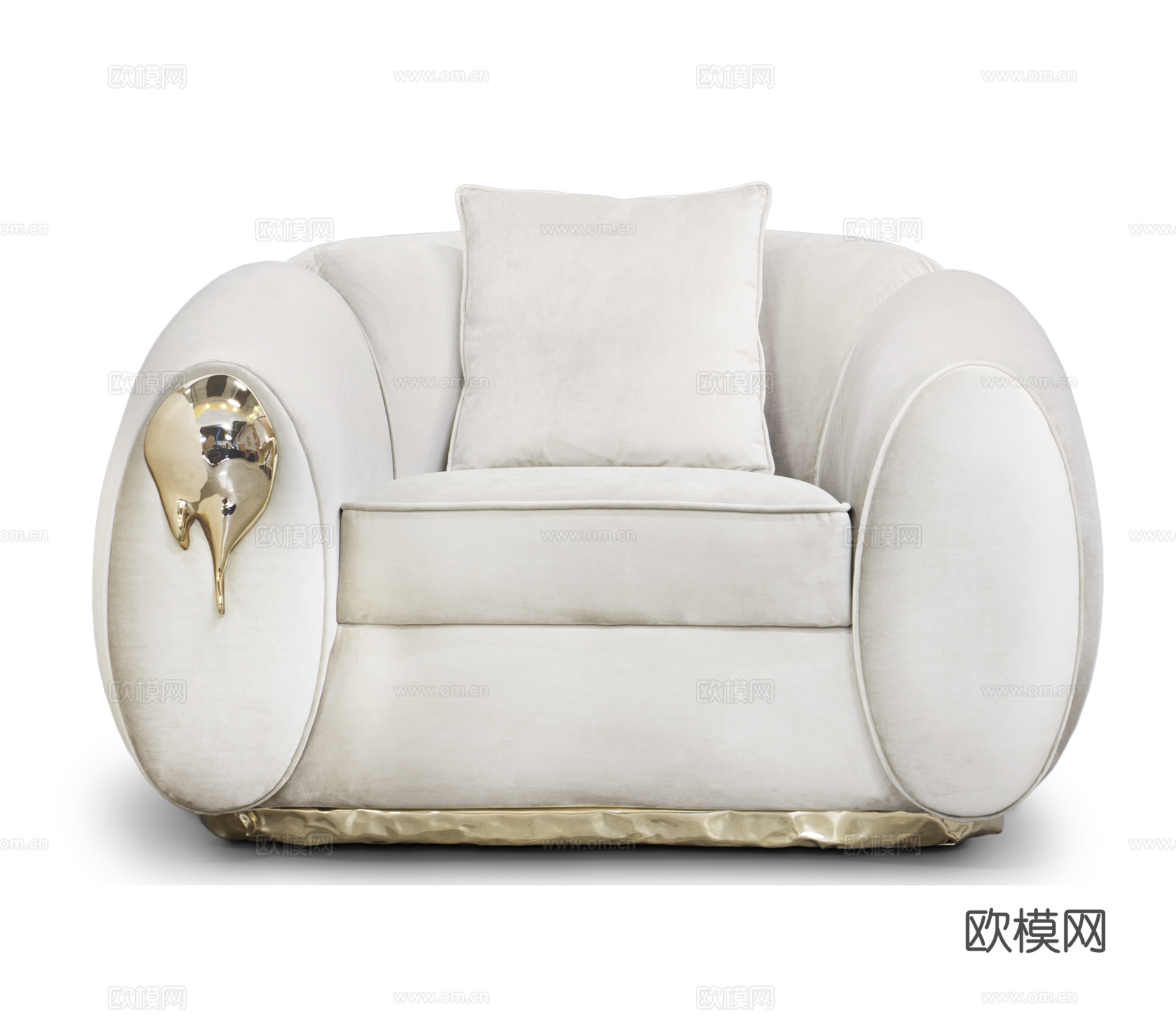 BOCA DOLOBO 意式单人沙发3d模型下载（渲染图2）