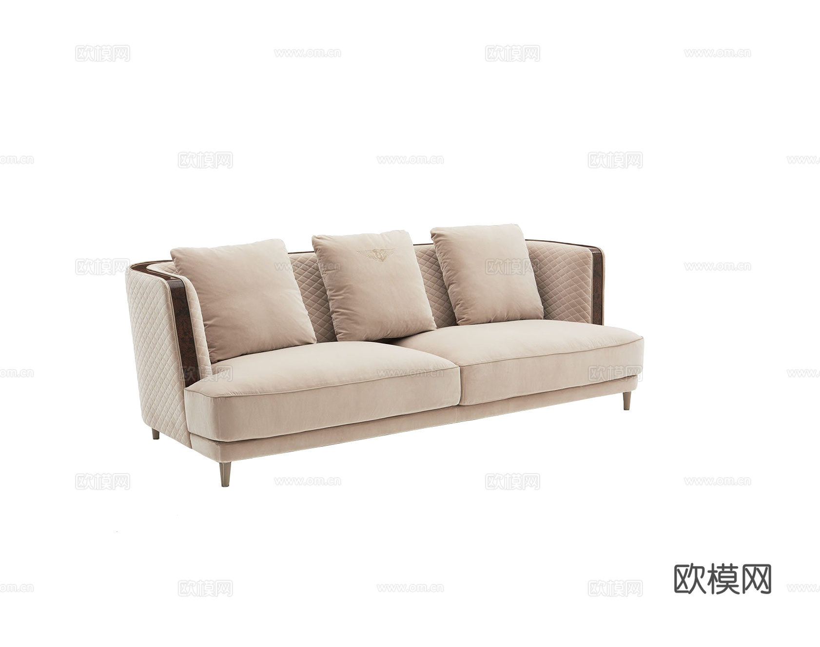 BENTLEY 意式三人沙发3d模型下载