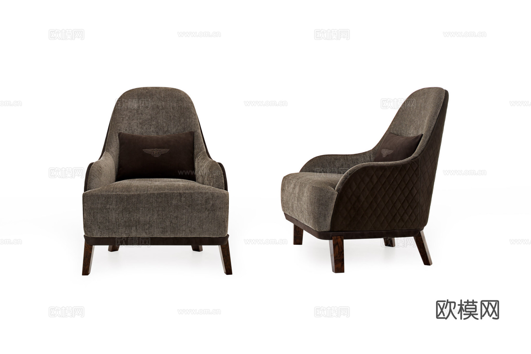 BENTLEY 意式单人沙发3d模型下载