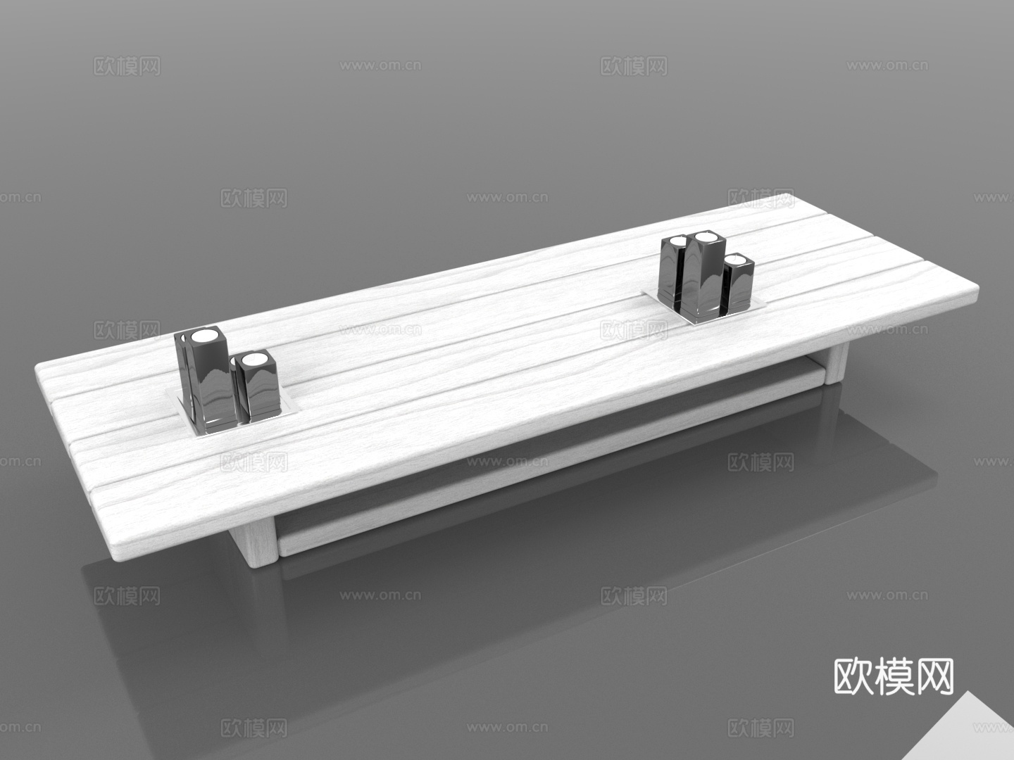 茶几 长方形桌 简约风格 实木桌面3d模型