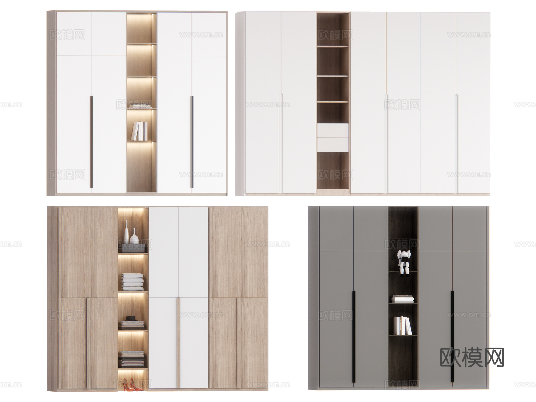 现代衣柜su模型