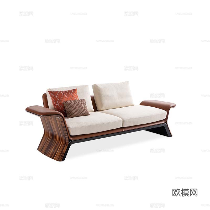 BENTLEY 意式双人沙发3d模型下载（渲染图1）