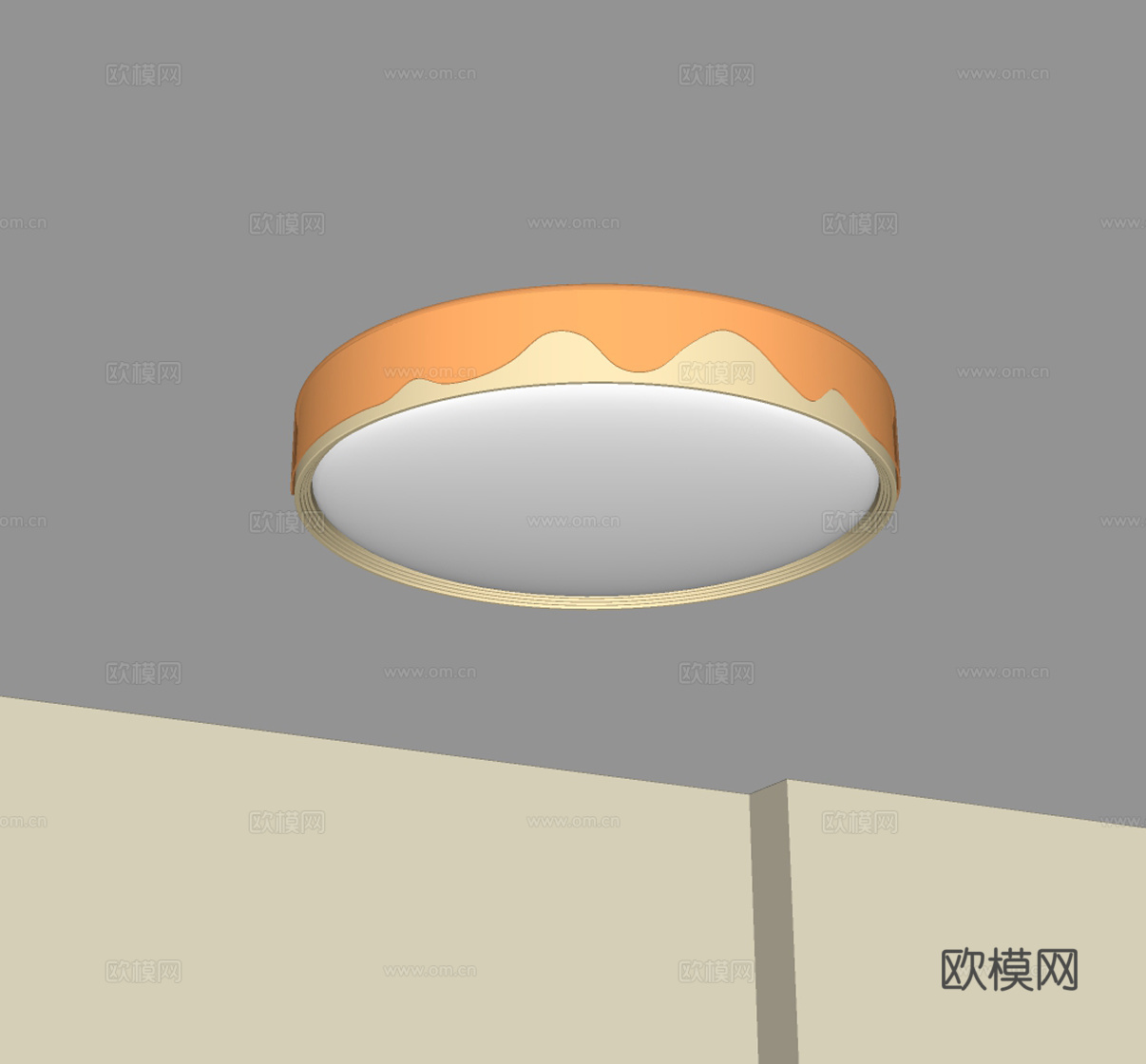 现代儿童吸顶灯su模型