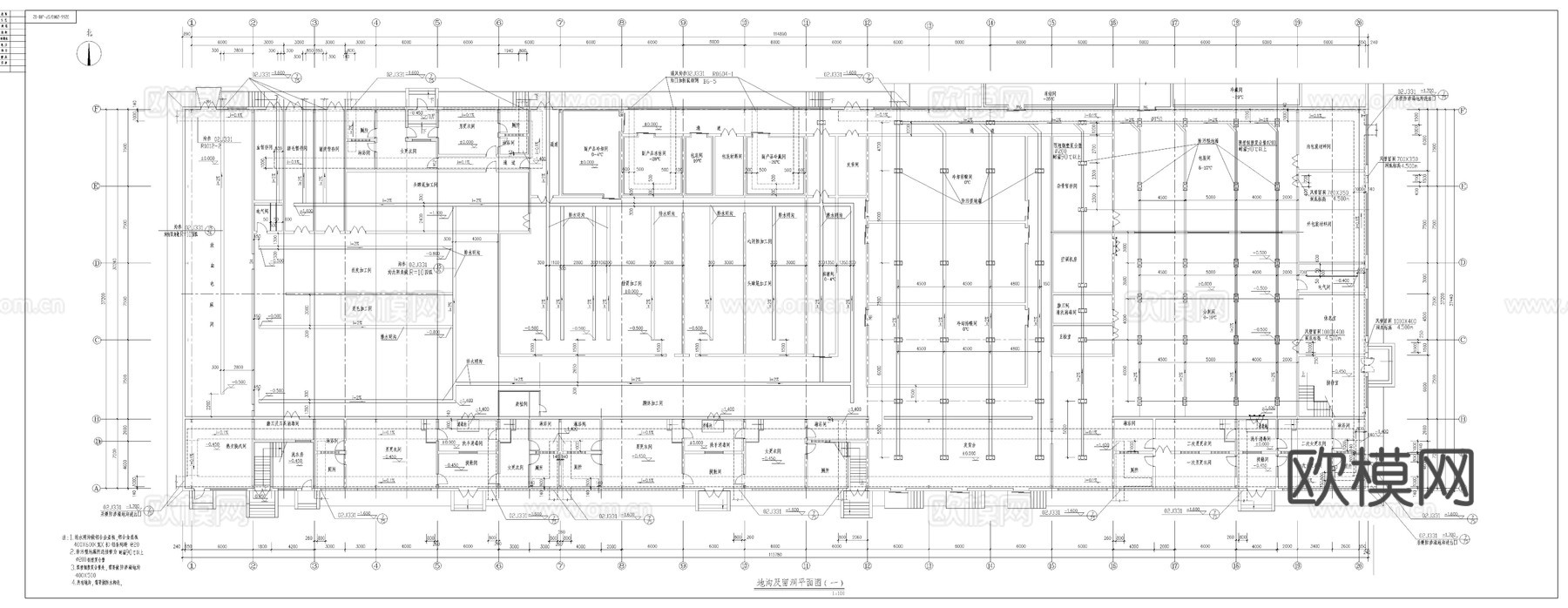 某钢结构厂房建筑图cad施工图