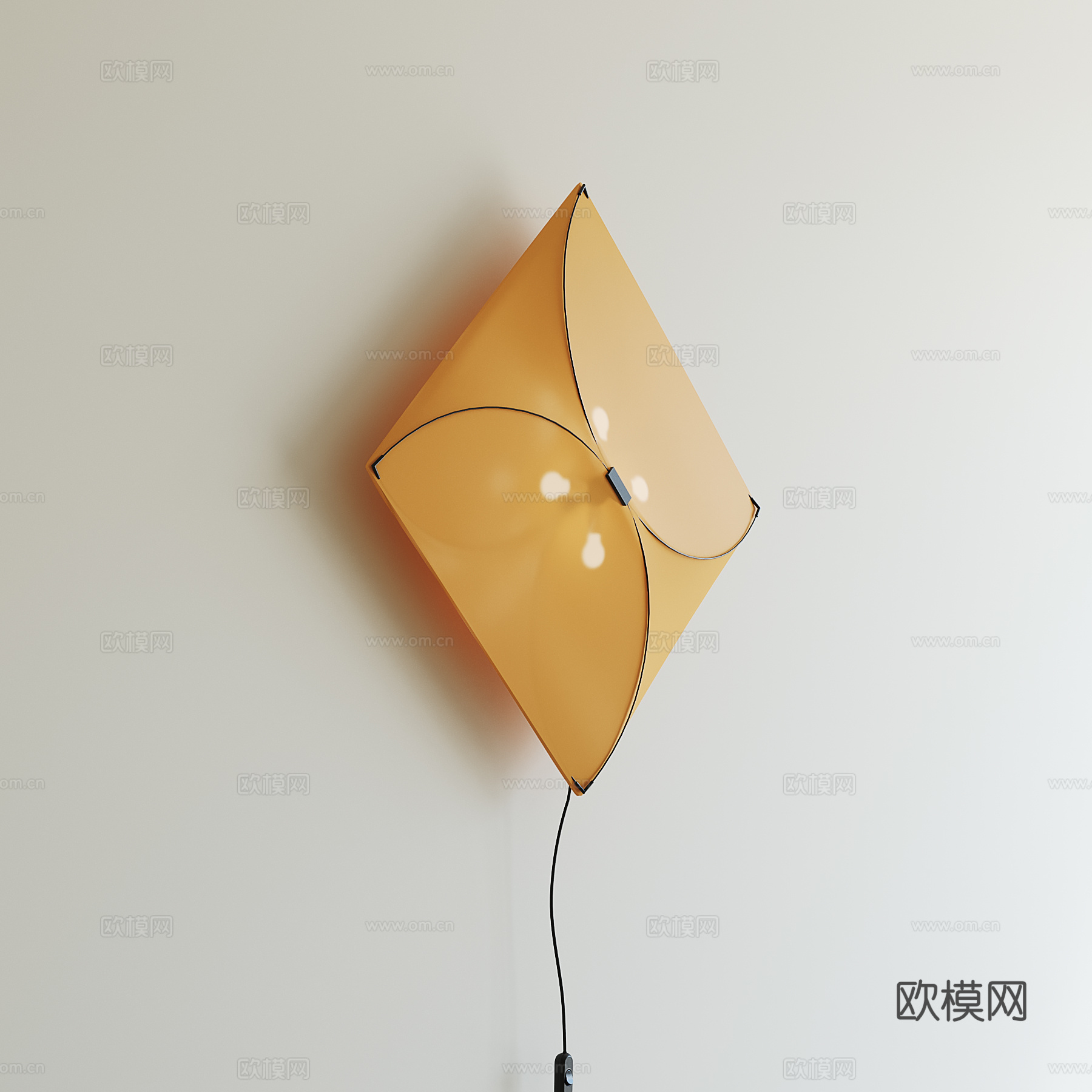现代玻璃壁灯su模型