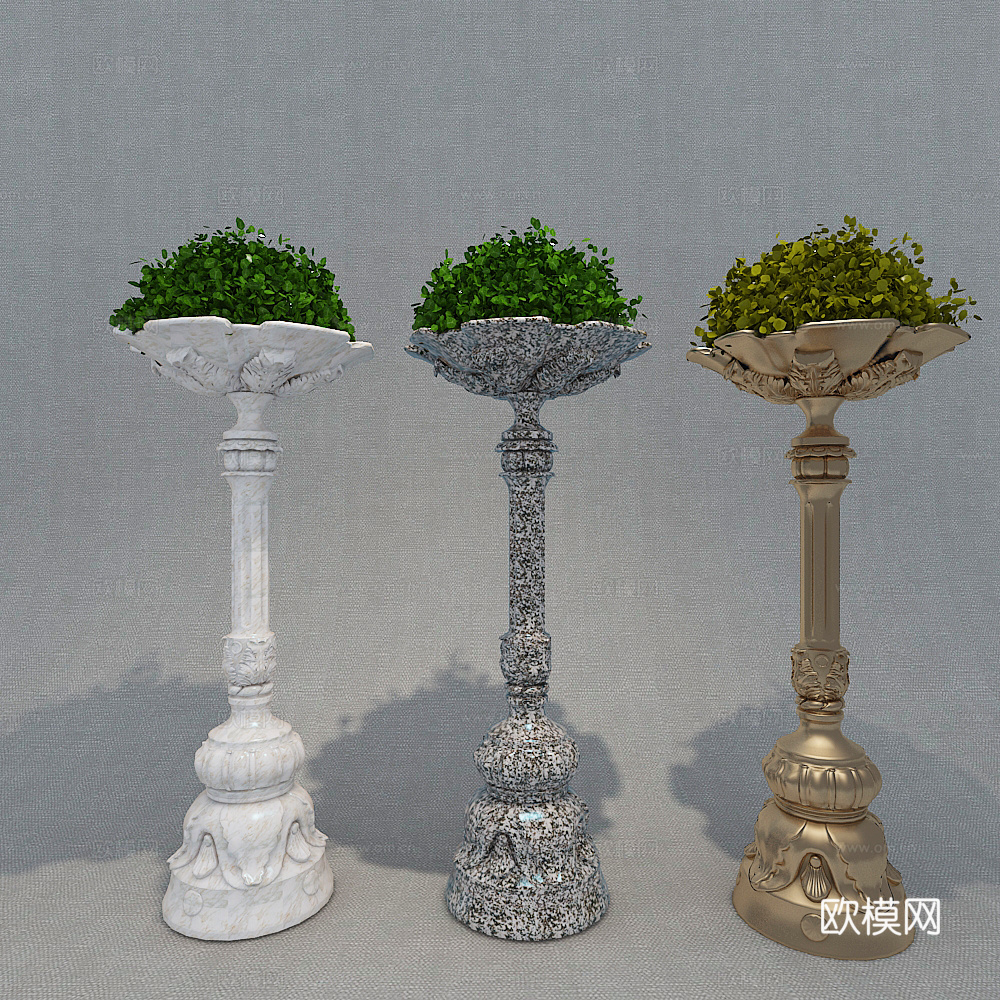 简欧金属装饰品3d模型