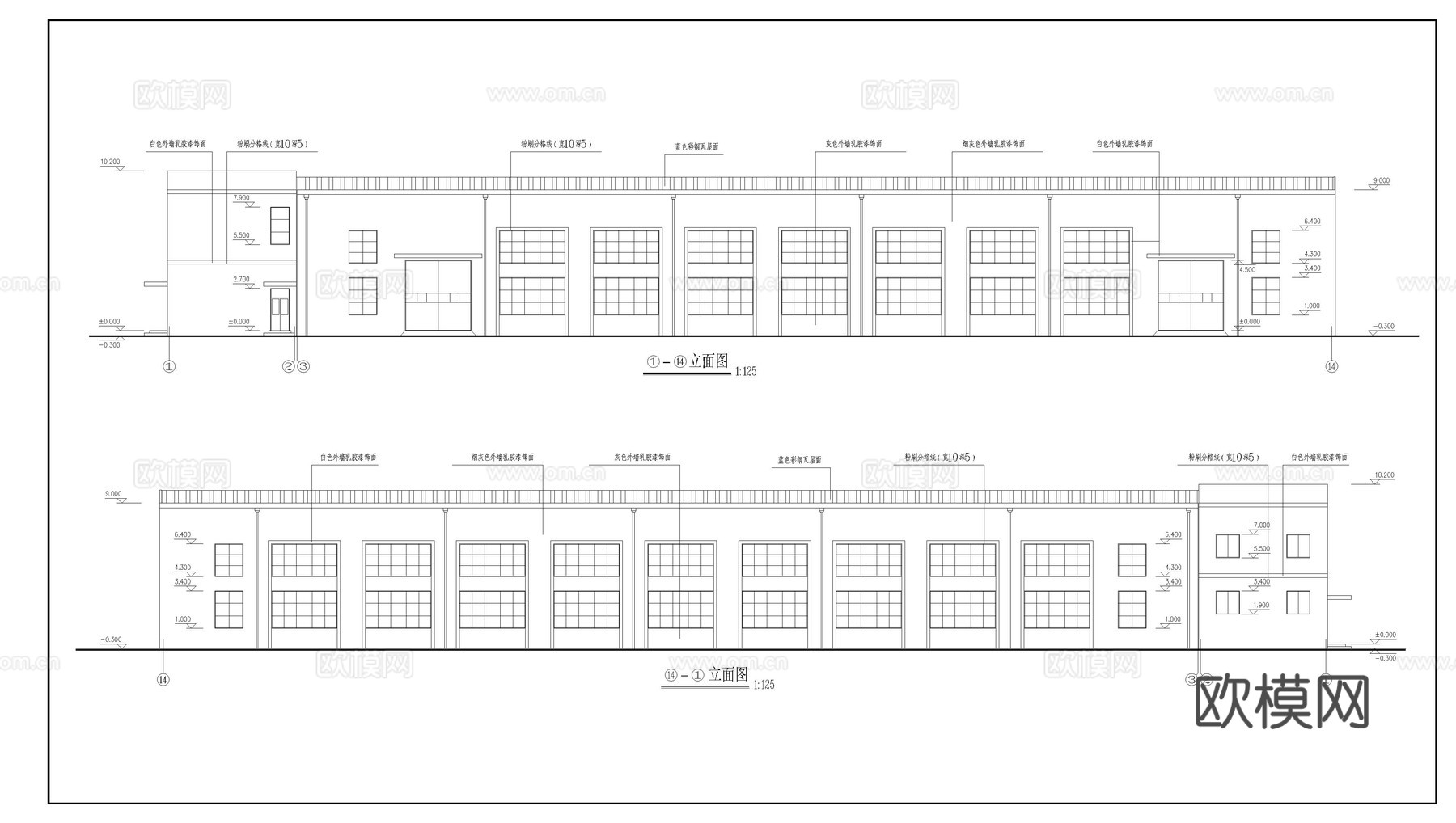 某车间建筑施工图cad施工图