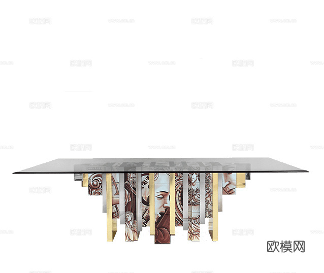 BOCA DOLOBO 意式餐桌3d模型下载（渲染图3）