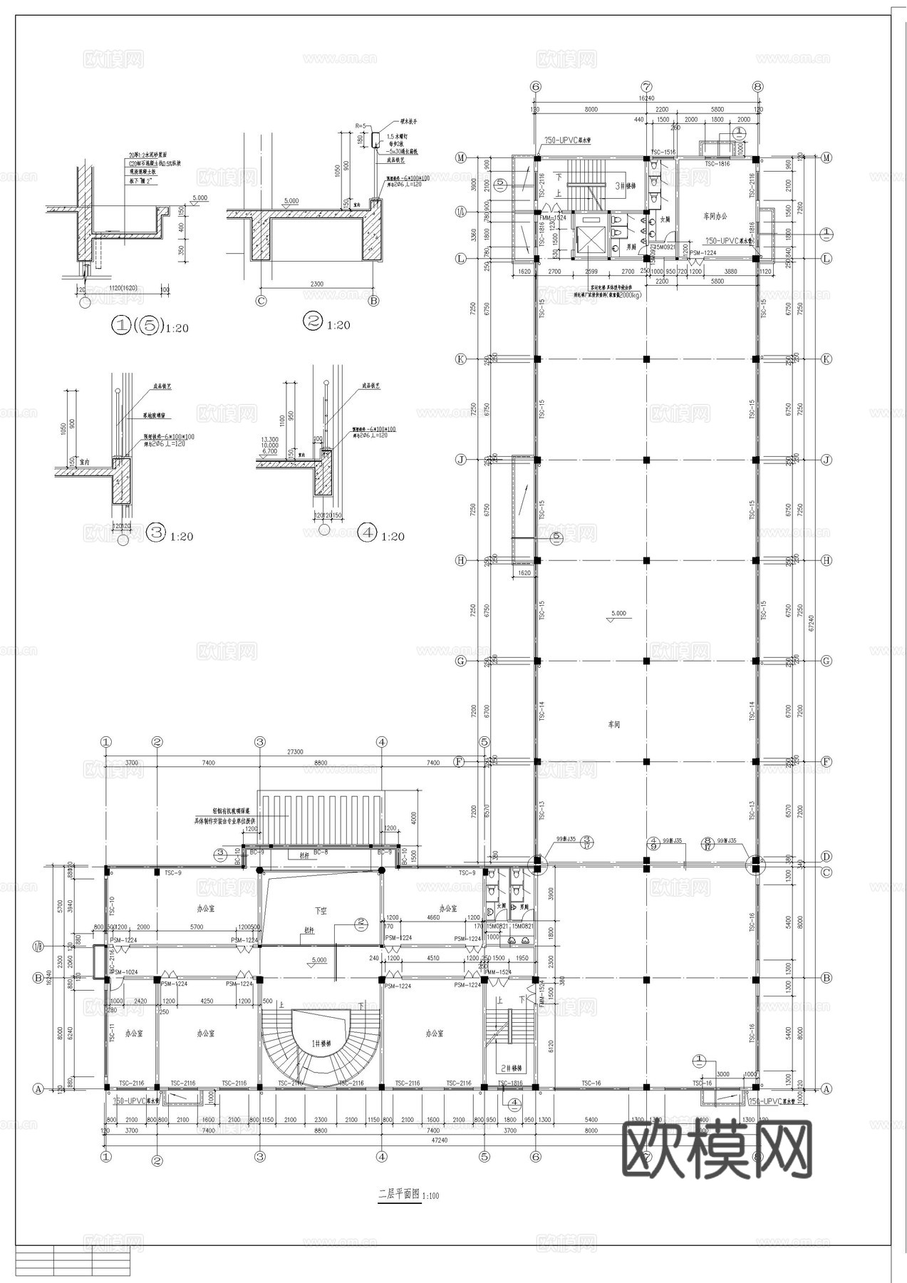 某厂房建筑图cad施工图