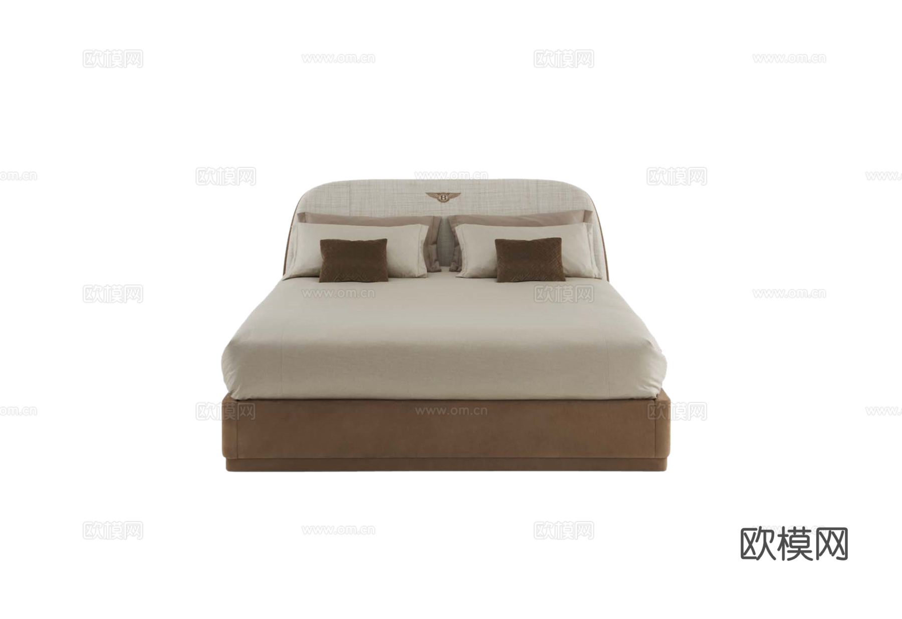 BENTLEY 意式双人床3d模型下载（渲染图1）