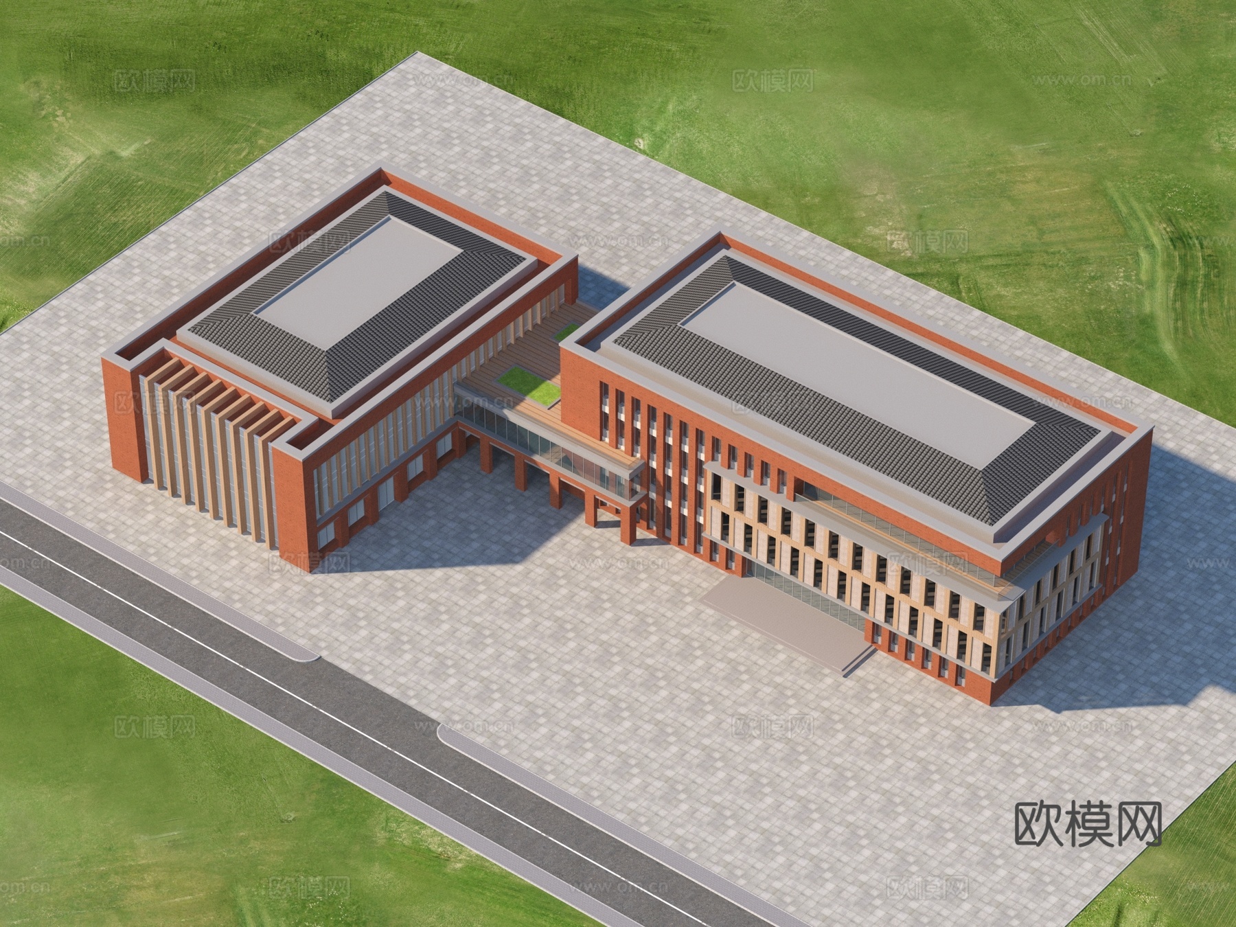 建筑 学校 宿舍 教学楼3d模型