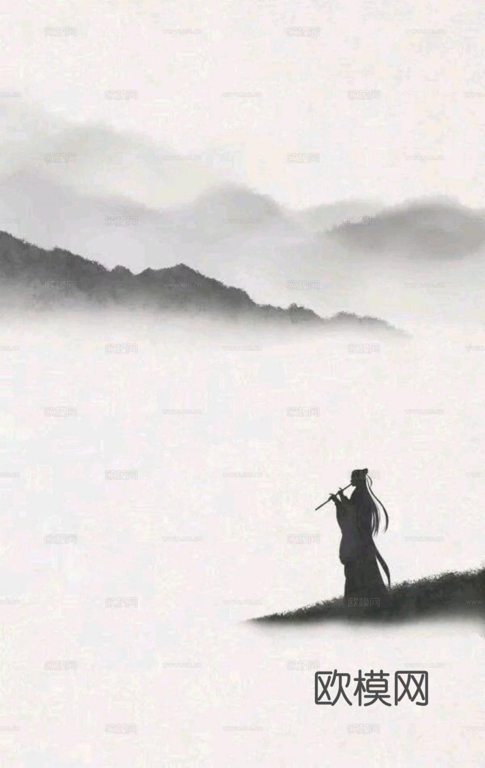 新中式挂画 水墨字画 古画 中式画