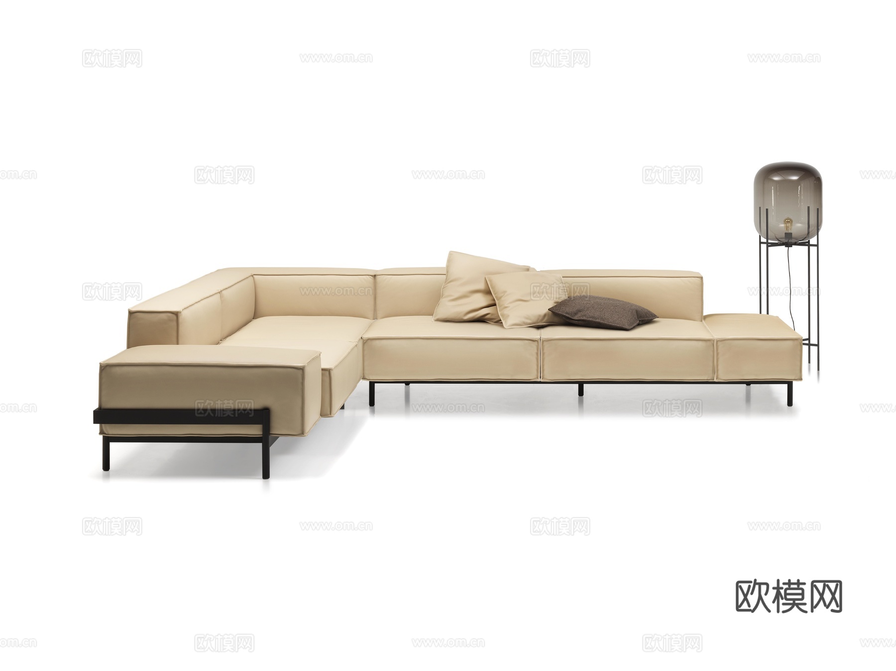 de Sede 三人沙发3d模型下载（渲染图3）