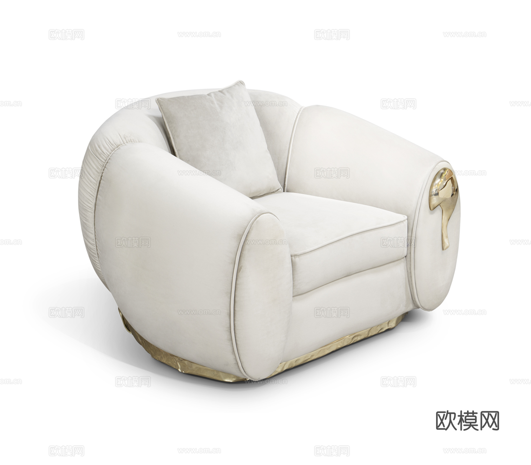 BOCA DOLOBO 意式单人沙发3d模型下载（渲染图3）