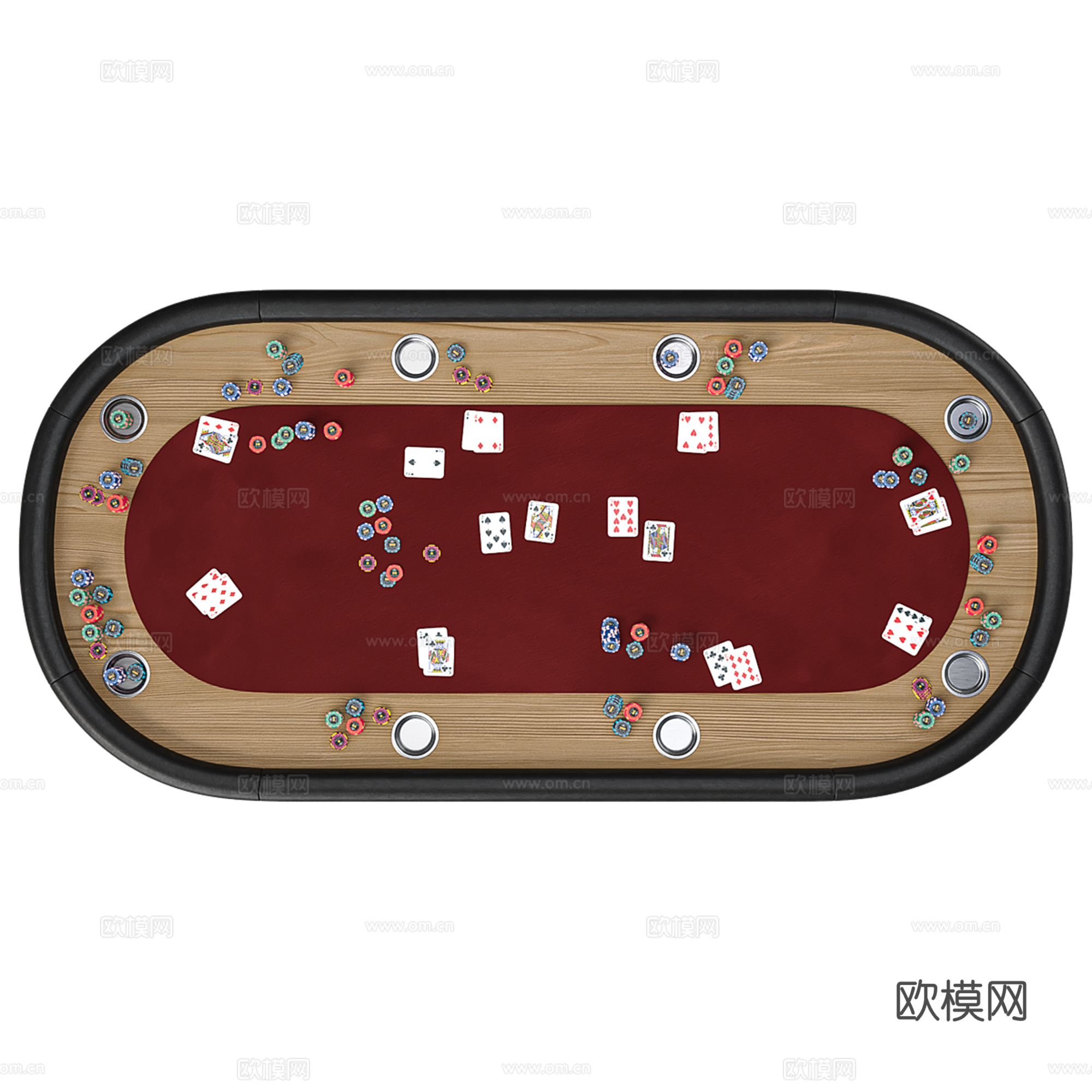 现代棋牌桌su模型