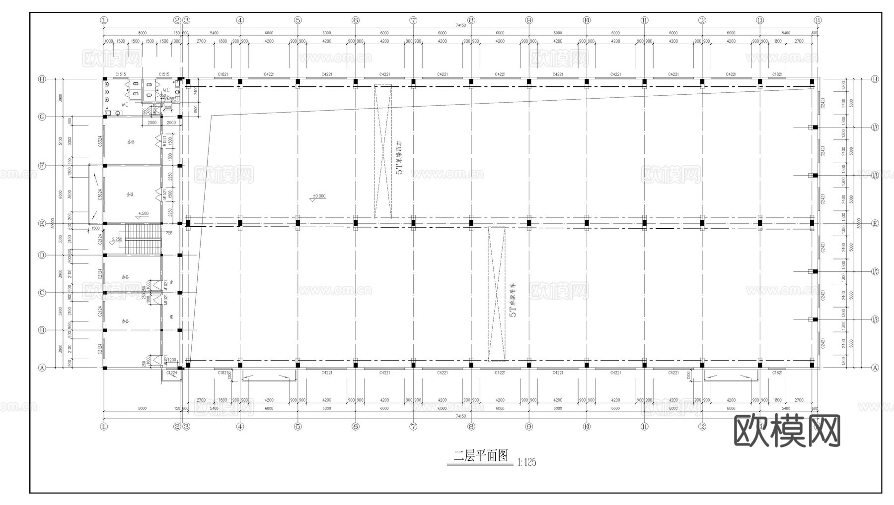 某车间建筑施工图cad施工图