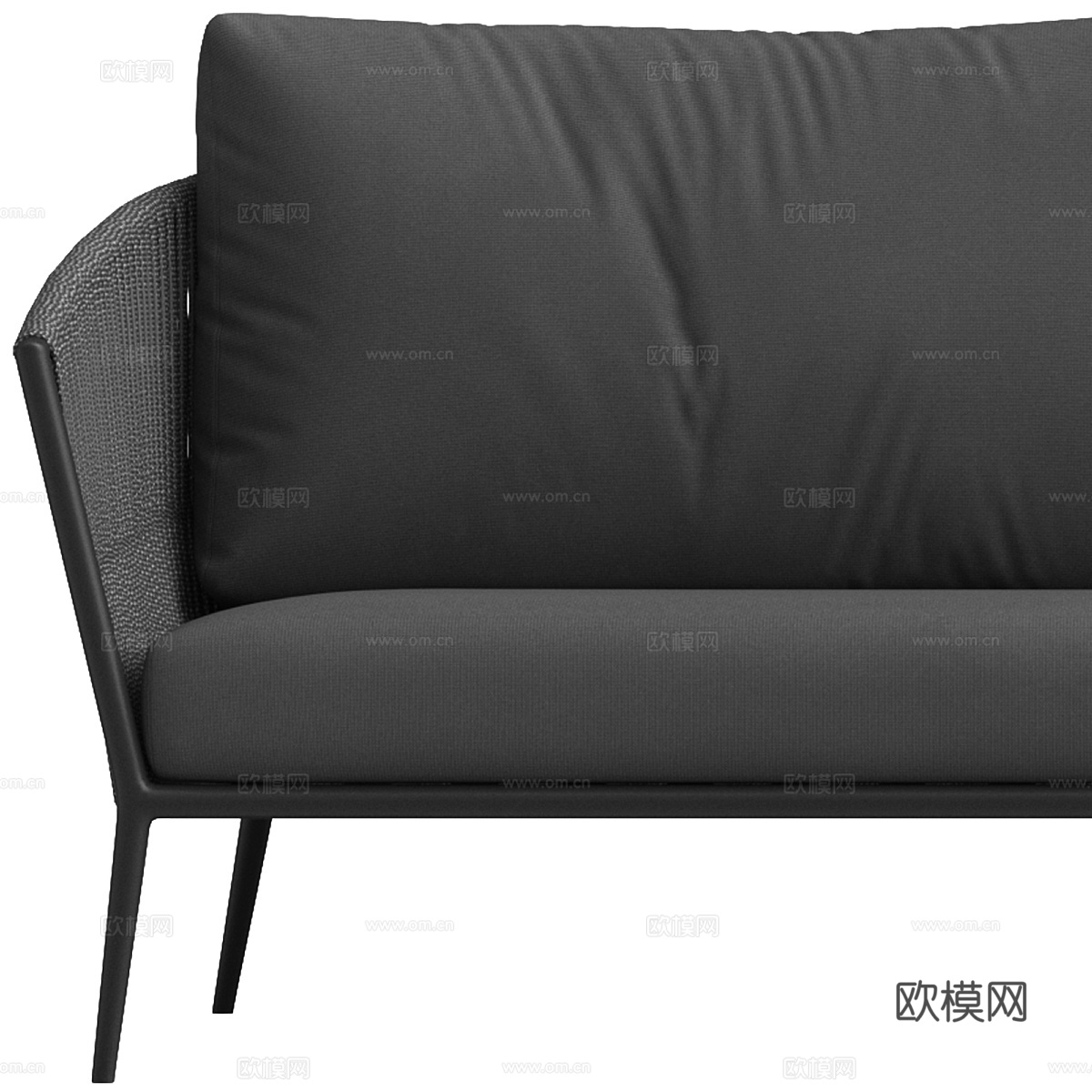 现代意式户外休闲沙发3d模型