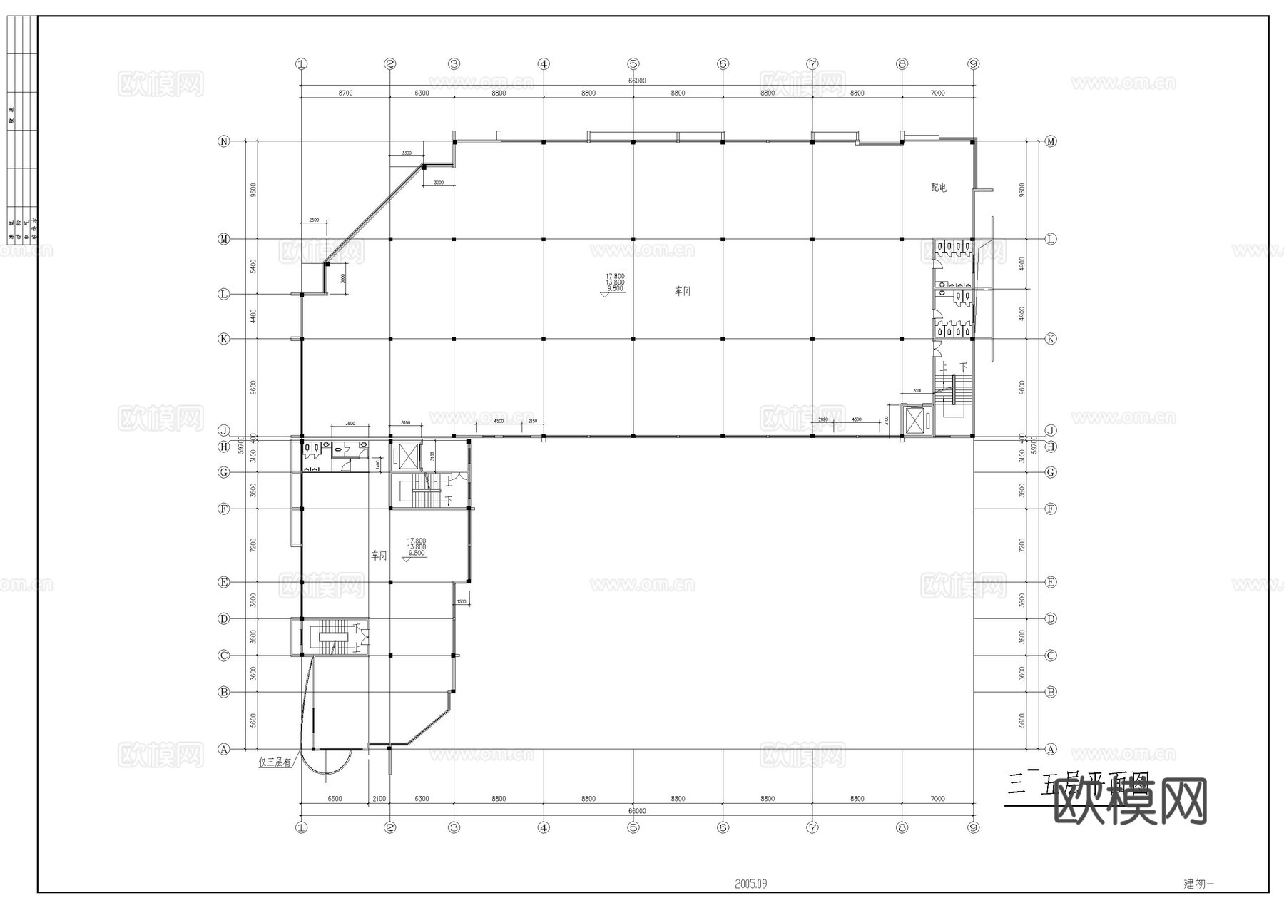 某车间建筑方案cad施工图
