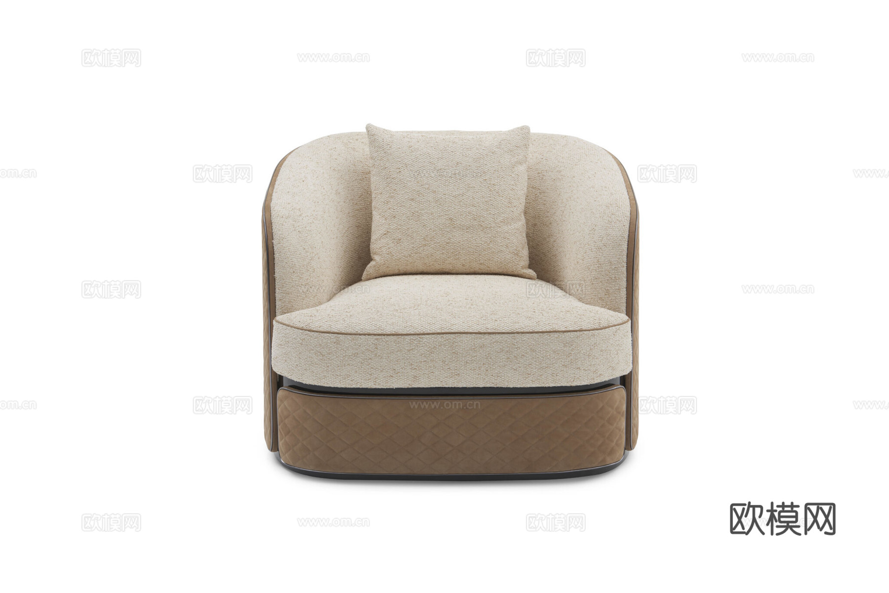 BENTLEY 意式单人沙发3d模型下载（渲染图3）