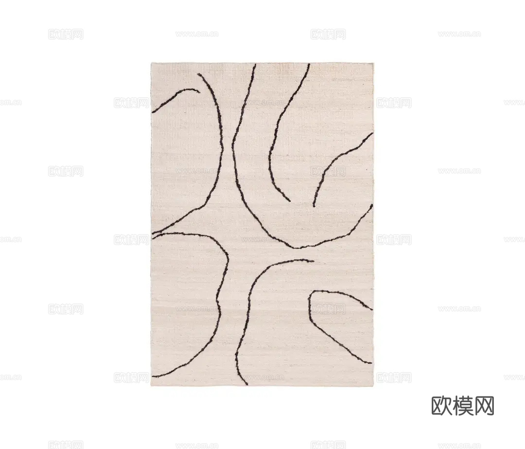 米色几何地毯