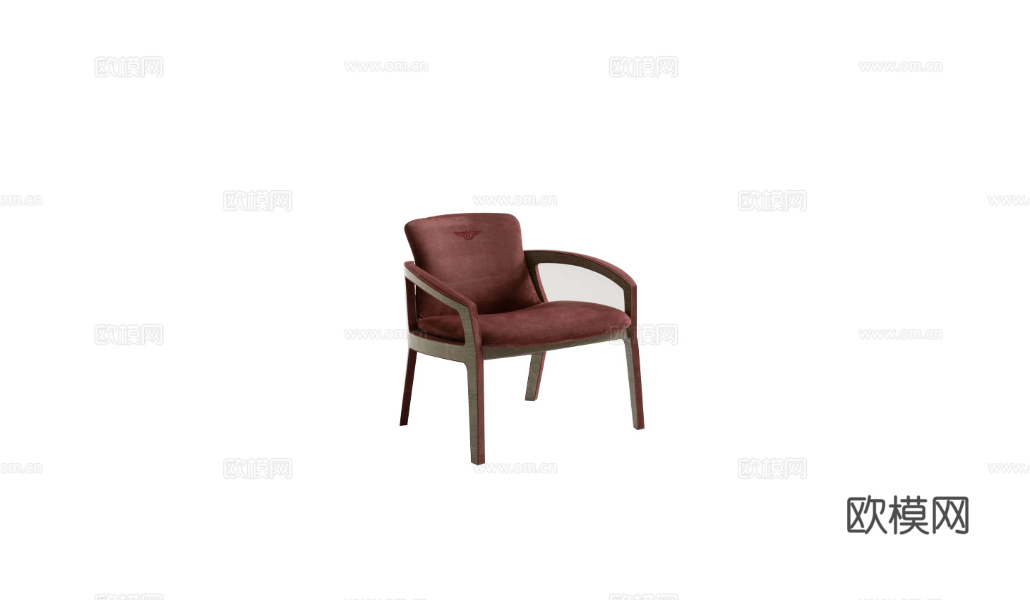 BENTLEY 意式扶手餐椅3d模型下载（渲染图1）