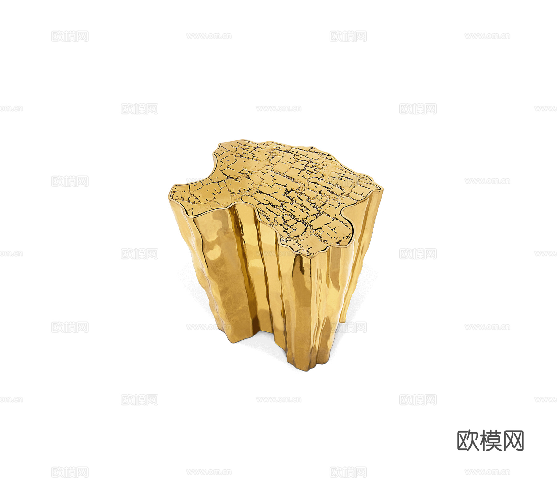 BOCA DOLOBO 意式树桩边几3d模型下载（渲染图1）