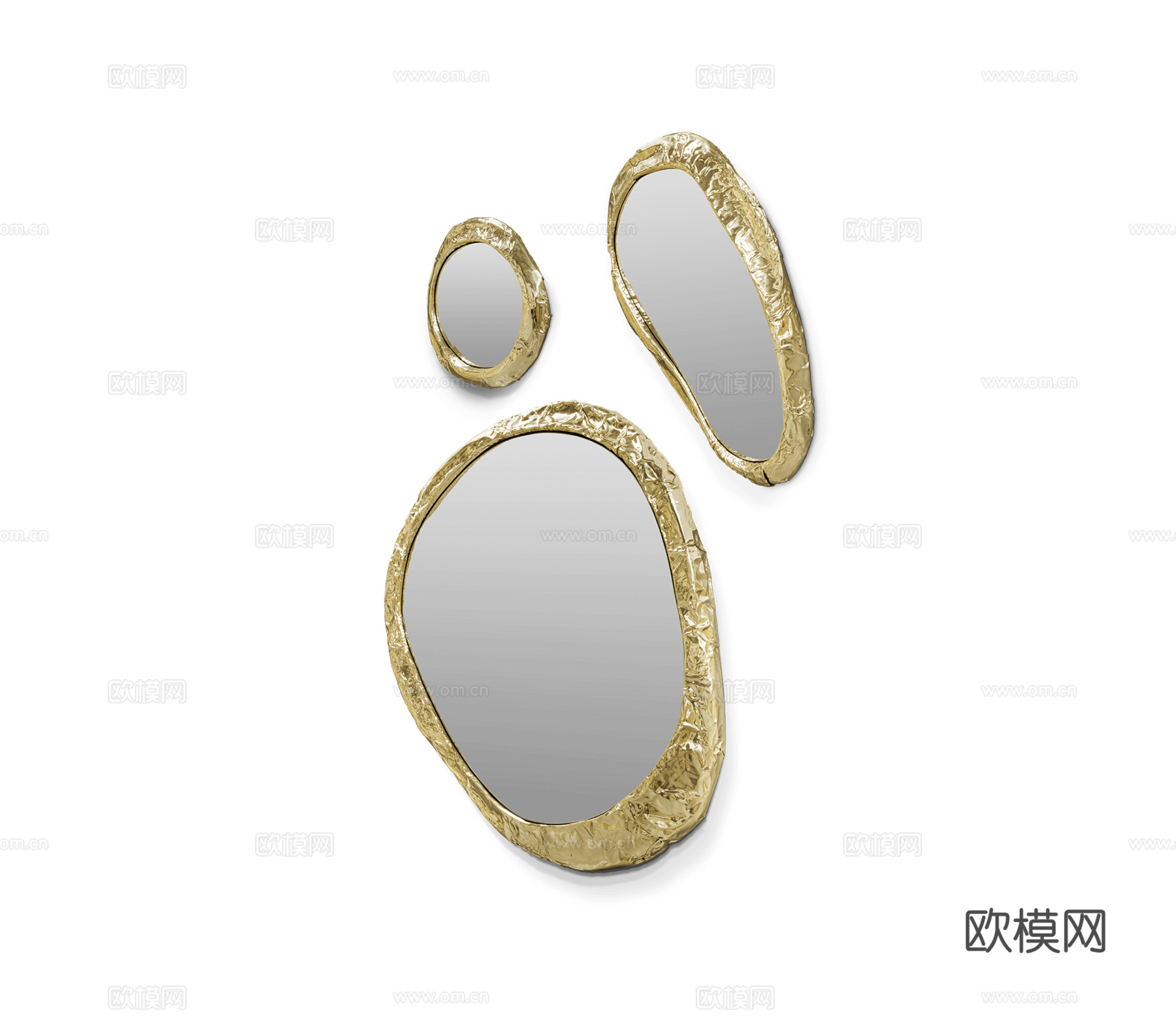 BOCA DOLOBO 意式装饰镜3d模型下载（渲染图3）