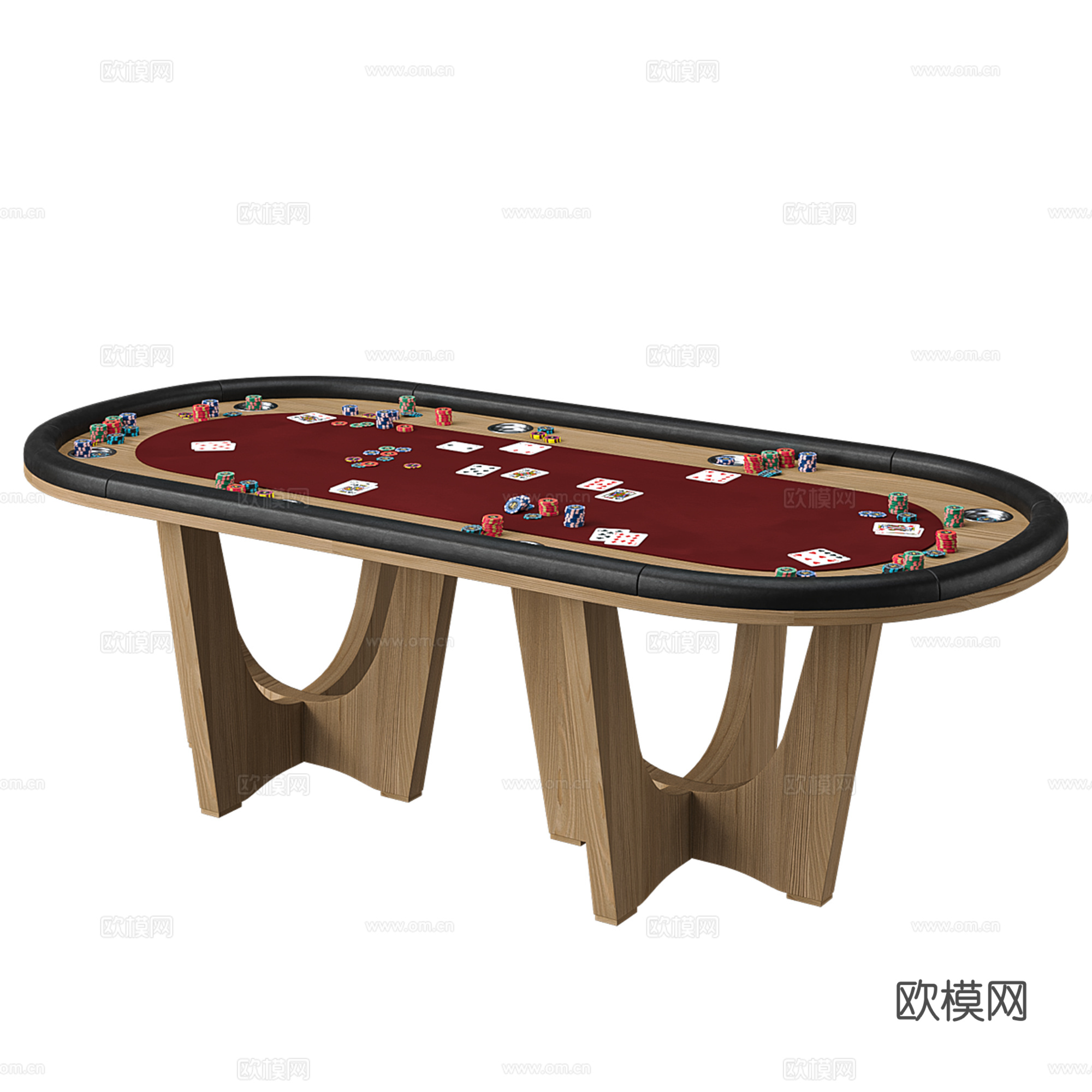现代棋牌桌su模型