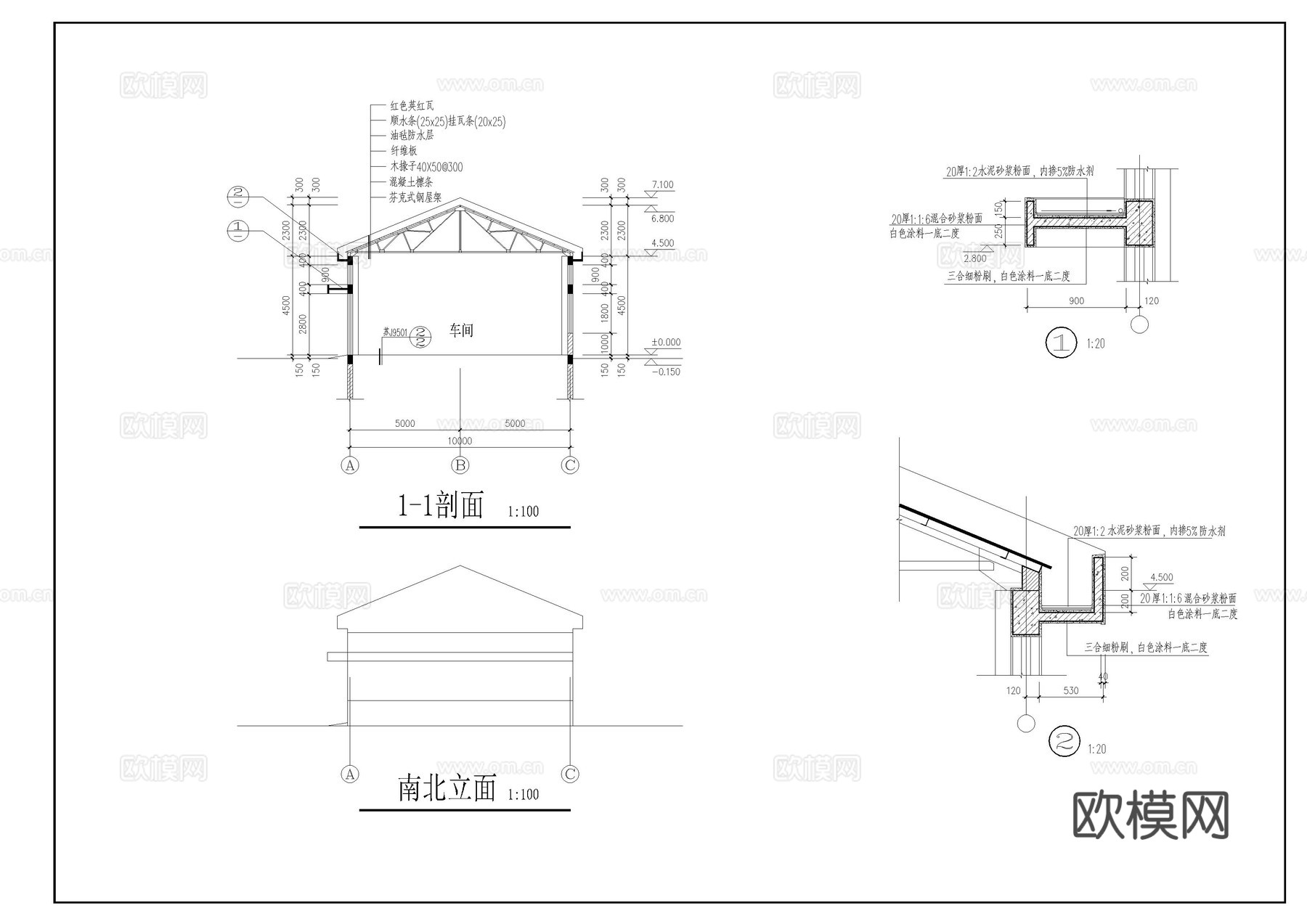 某车间设计方案图cad施工图