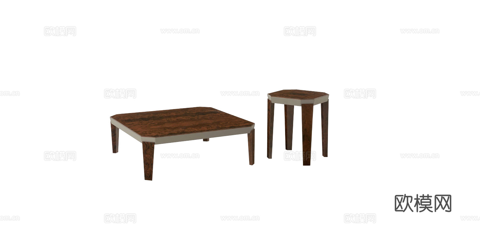 BENTLEY 意式子母茶几3d模型下载