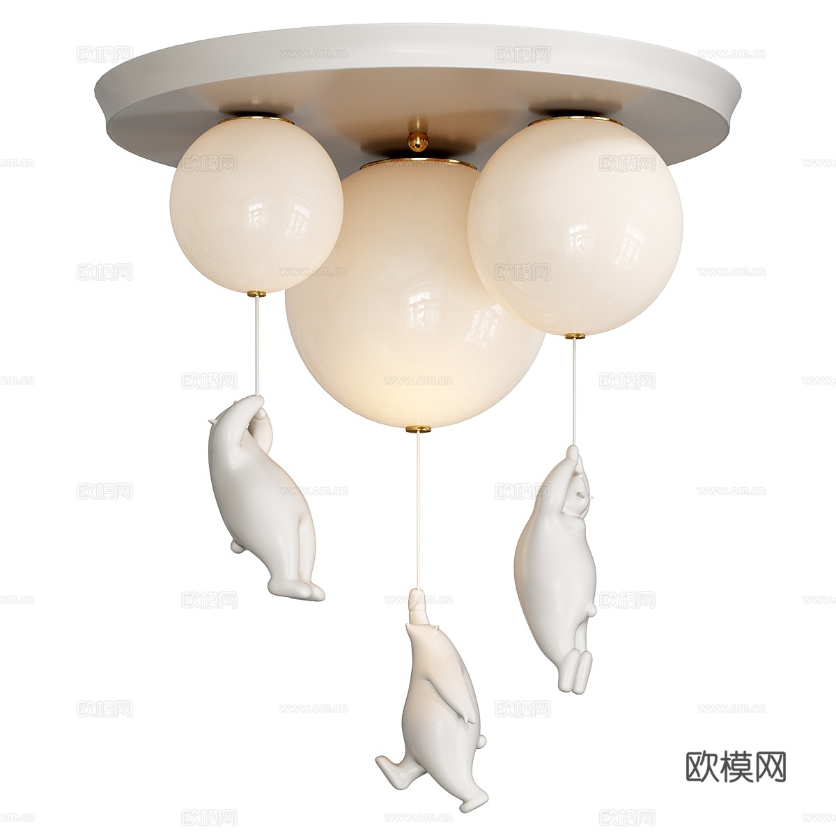 WASTY TRIO 吊灯 by Lampatron3d模型