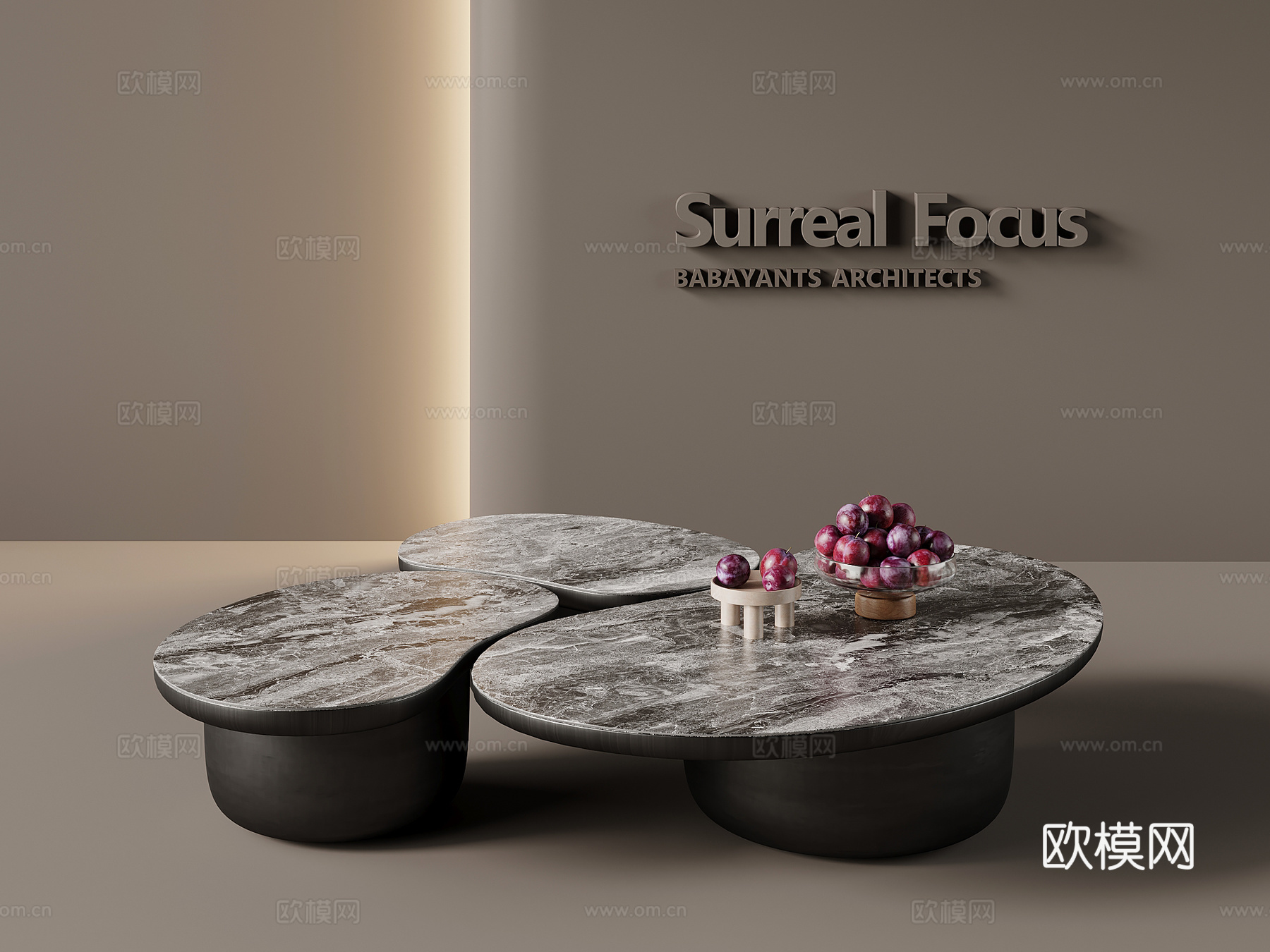 现代简约茶几 创意茶几su模型