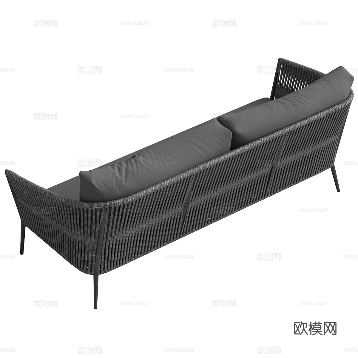 现代意式户外休闲沙发3d模型