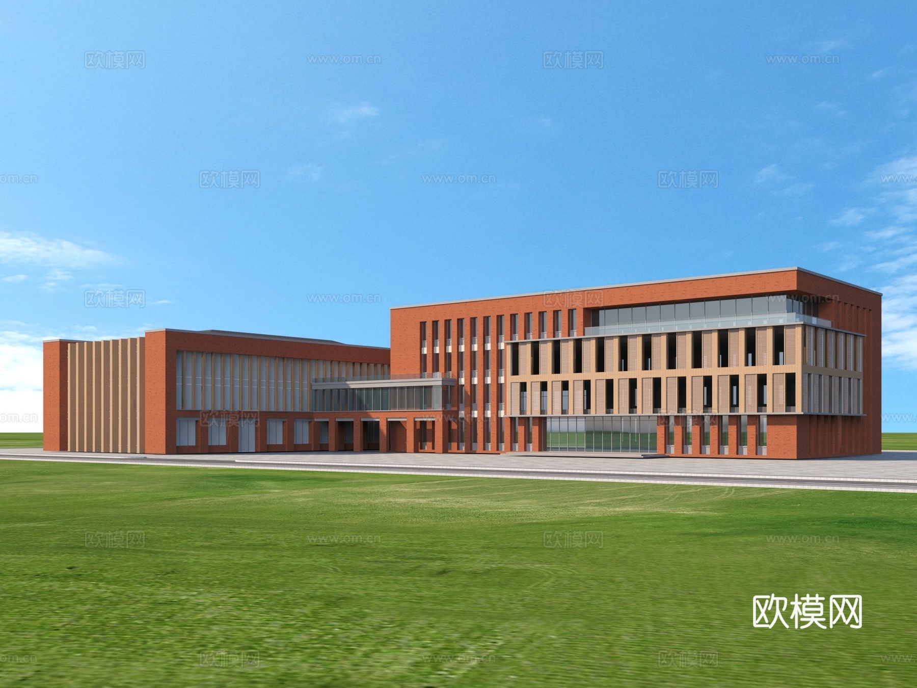 建筑 学校 宿舍 教学楼3d模型