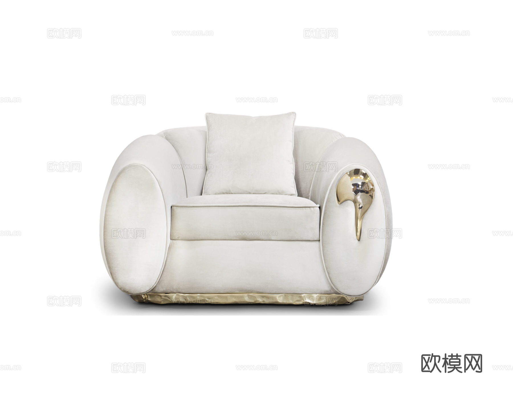 BOCA DOLOBO 意式单人沙发3d模型下载（渲染图4）