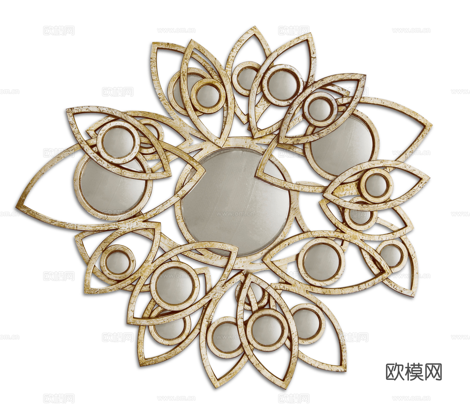 BOCA DOLOBO 意式镜子 挂镜3d模型下载（渲染图2）